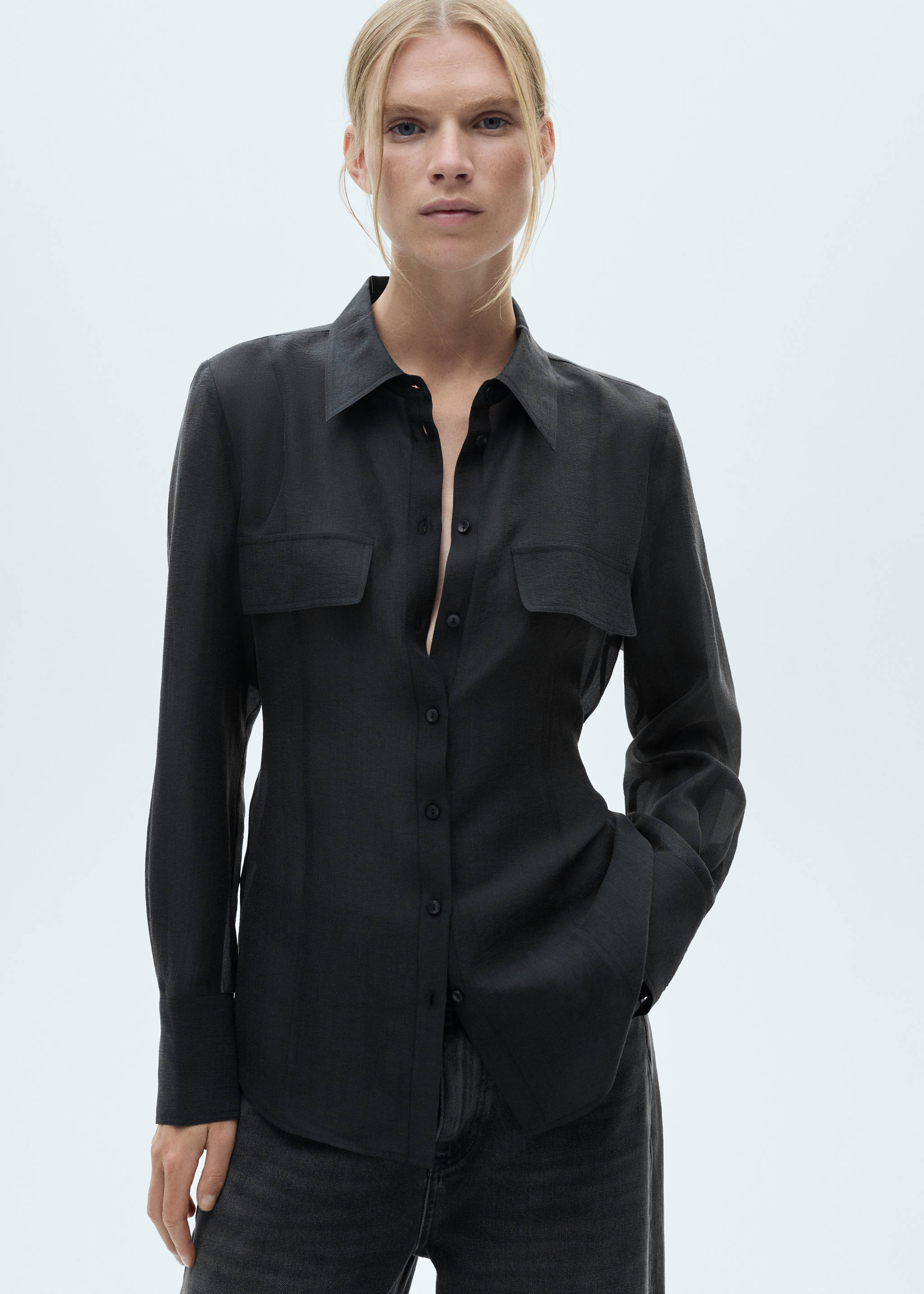 Camisa lyocell lazo - Plano medio