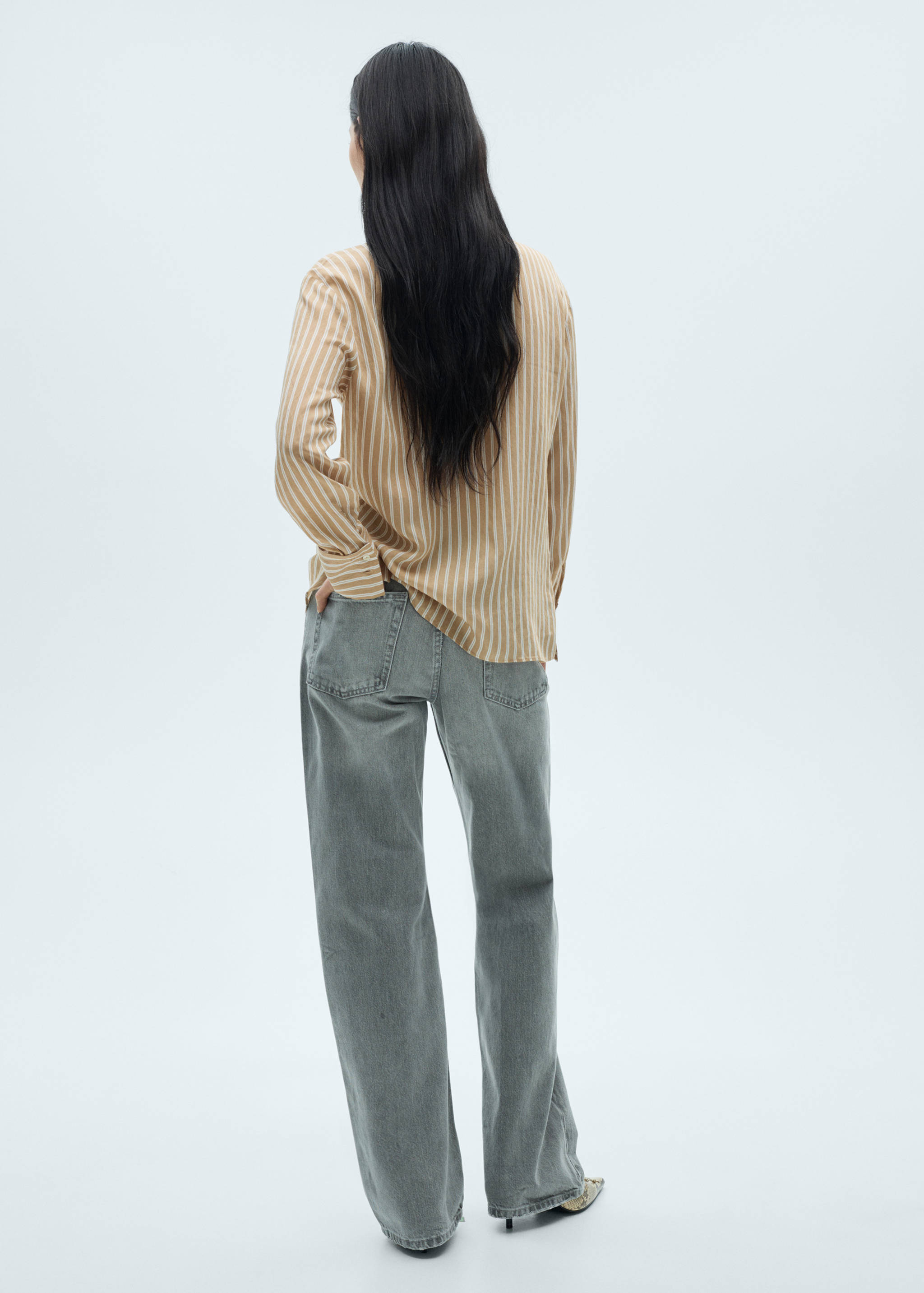 Striped flowy shirt - Reverse of the article