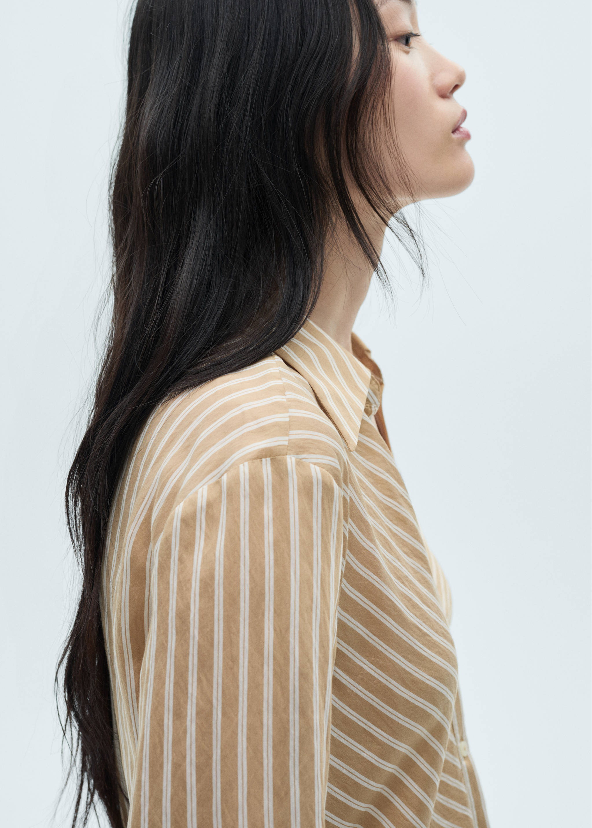 Striped flowy shirt - Details of the article 1