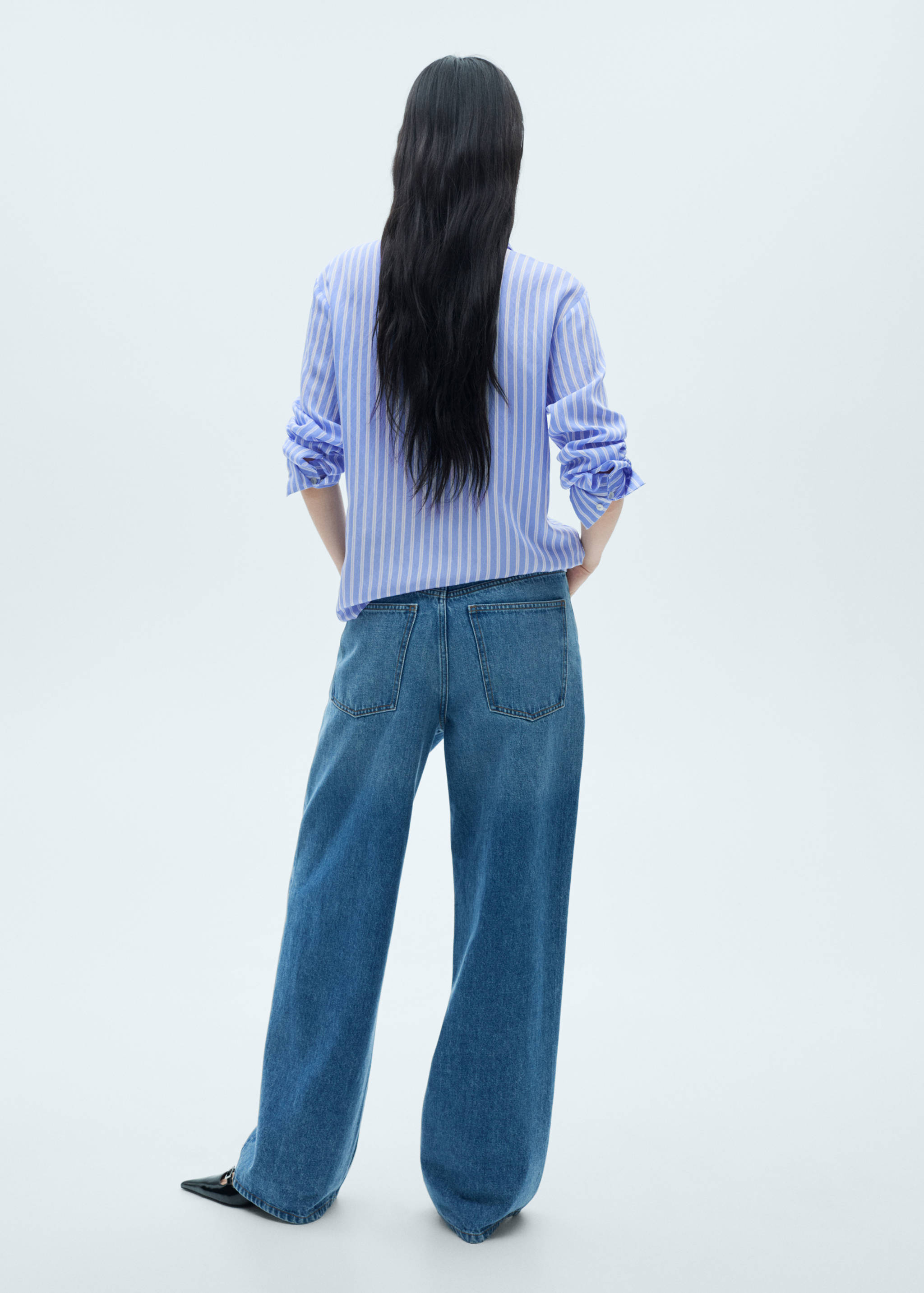 Striped flowy shirt - Reverse of the article