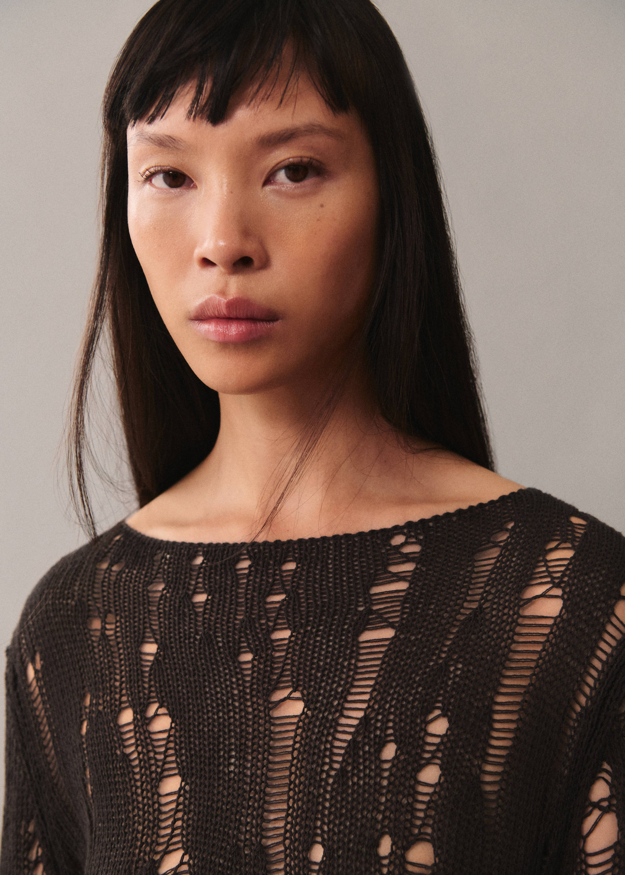 Jersey punto desagujado - Plano medio