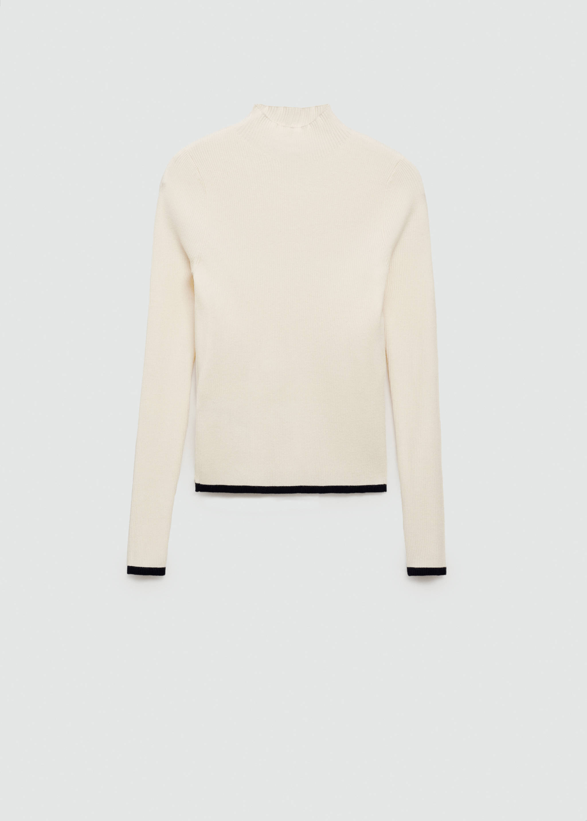 Gerippter Pullover mit halbhohem Kragen - Artikel ohne Model