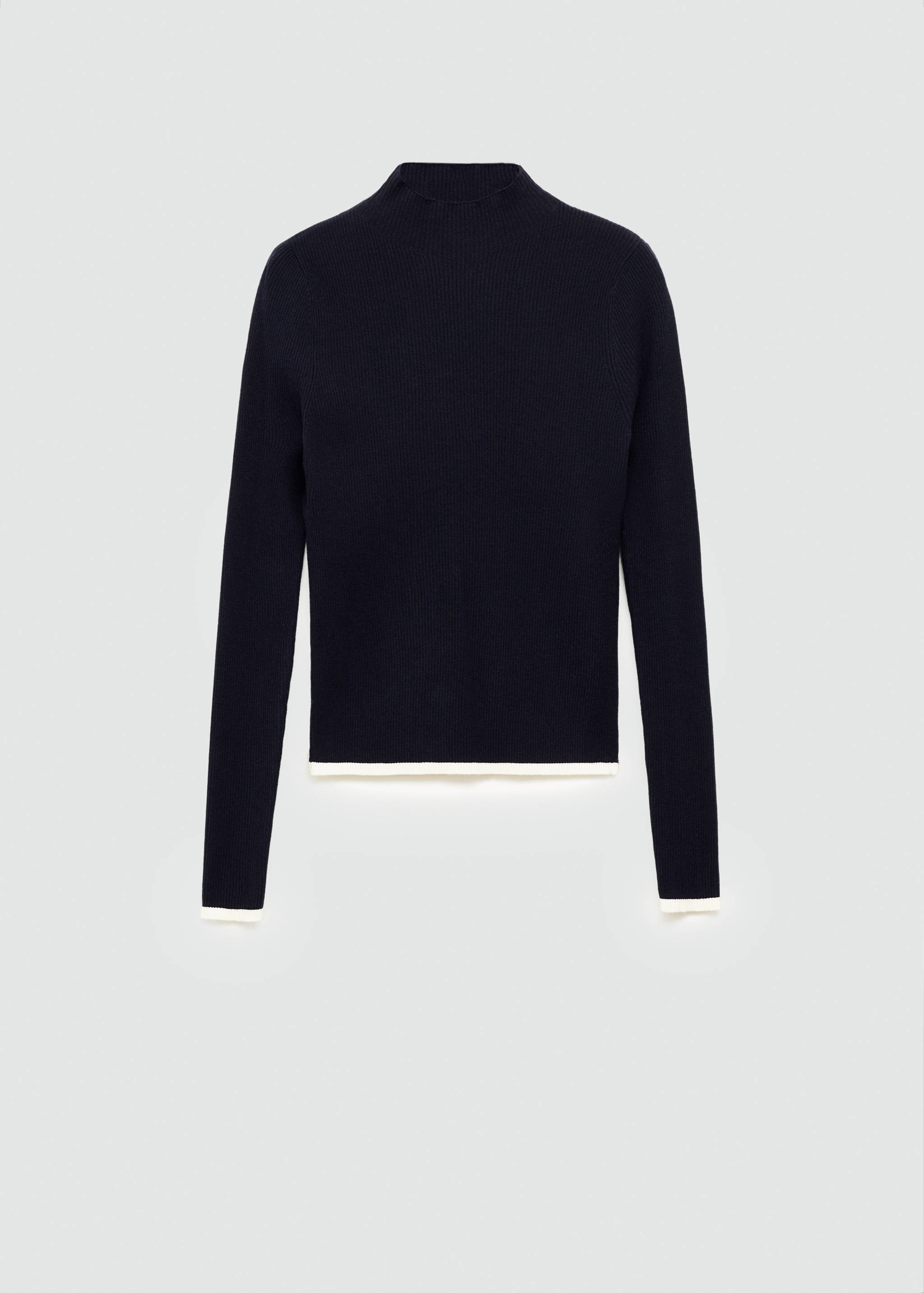 Gerippter Pullover mit halbhohem Kragen - Artikel ohne Model