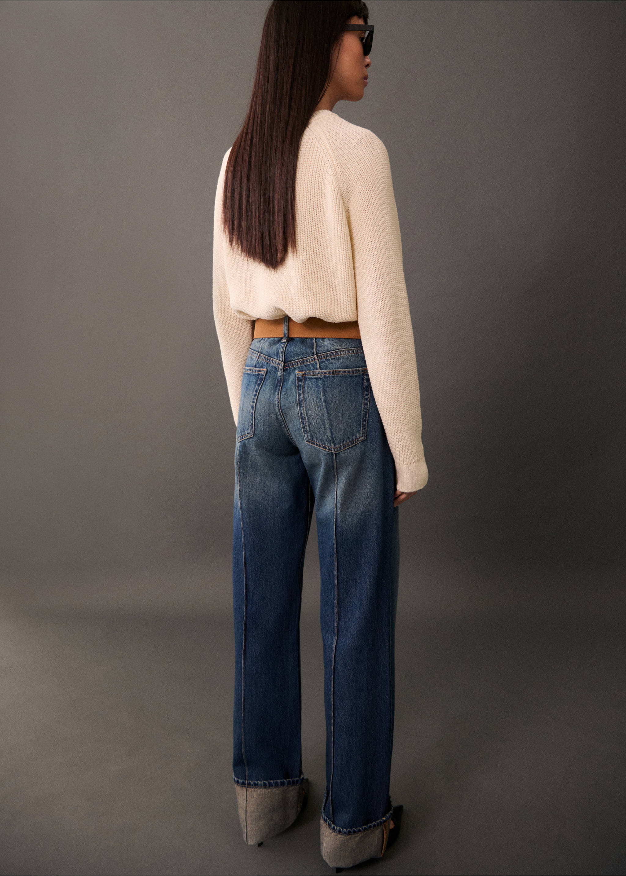 Pull-over maille ouvertures - Verso de l’article, Écru. Ref: 77005670-00.