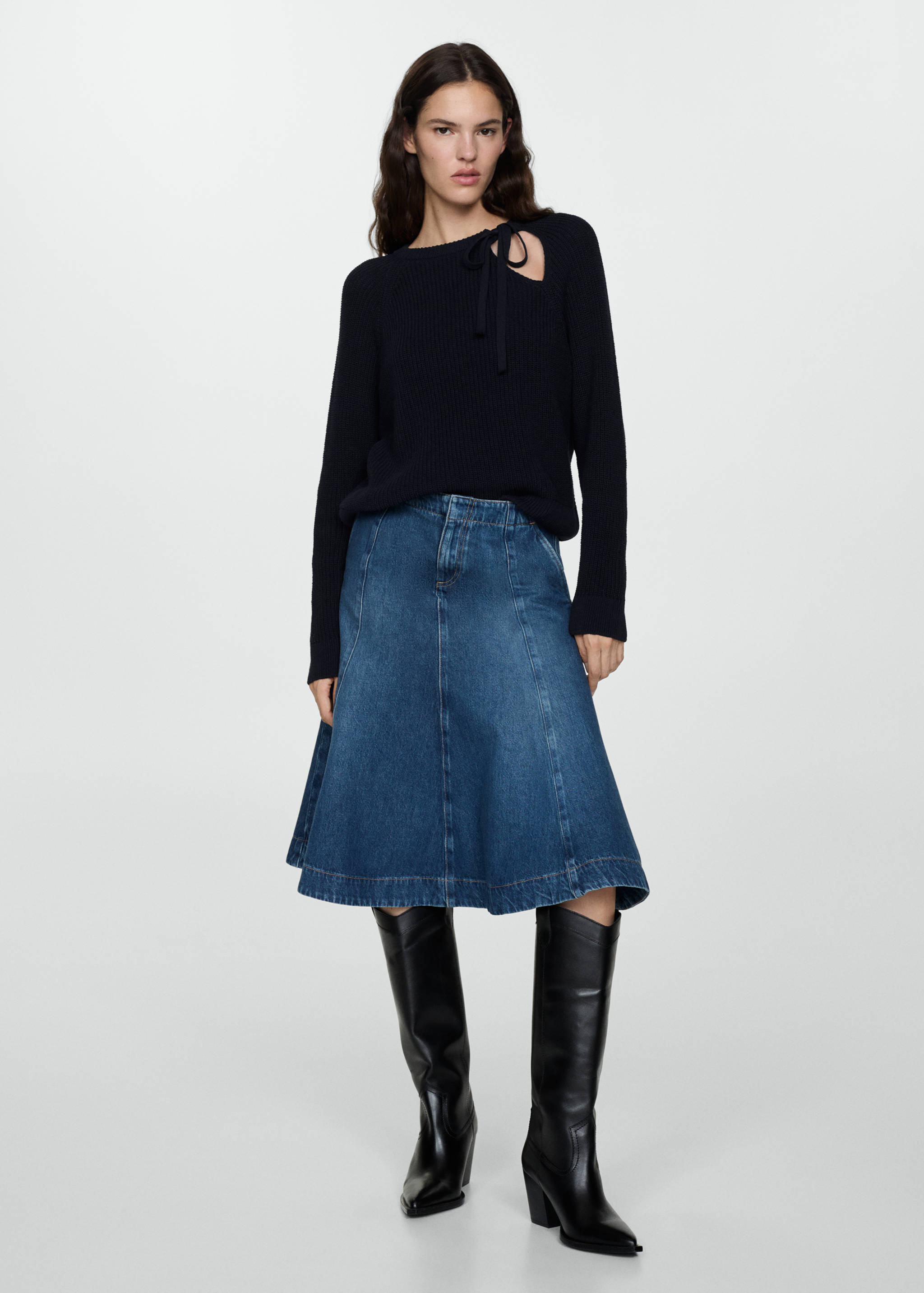 Strickpullover mit Schlitzen - Allgemeine Ansicht