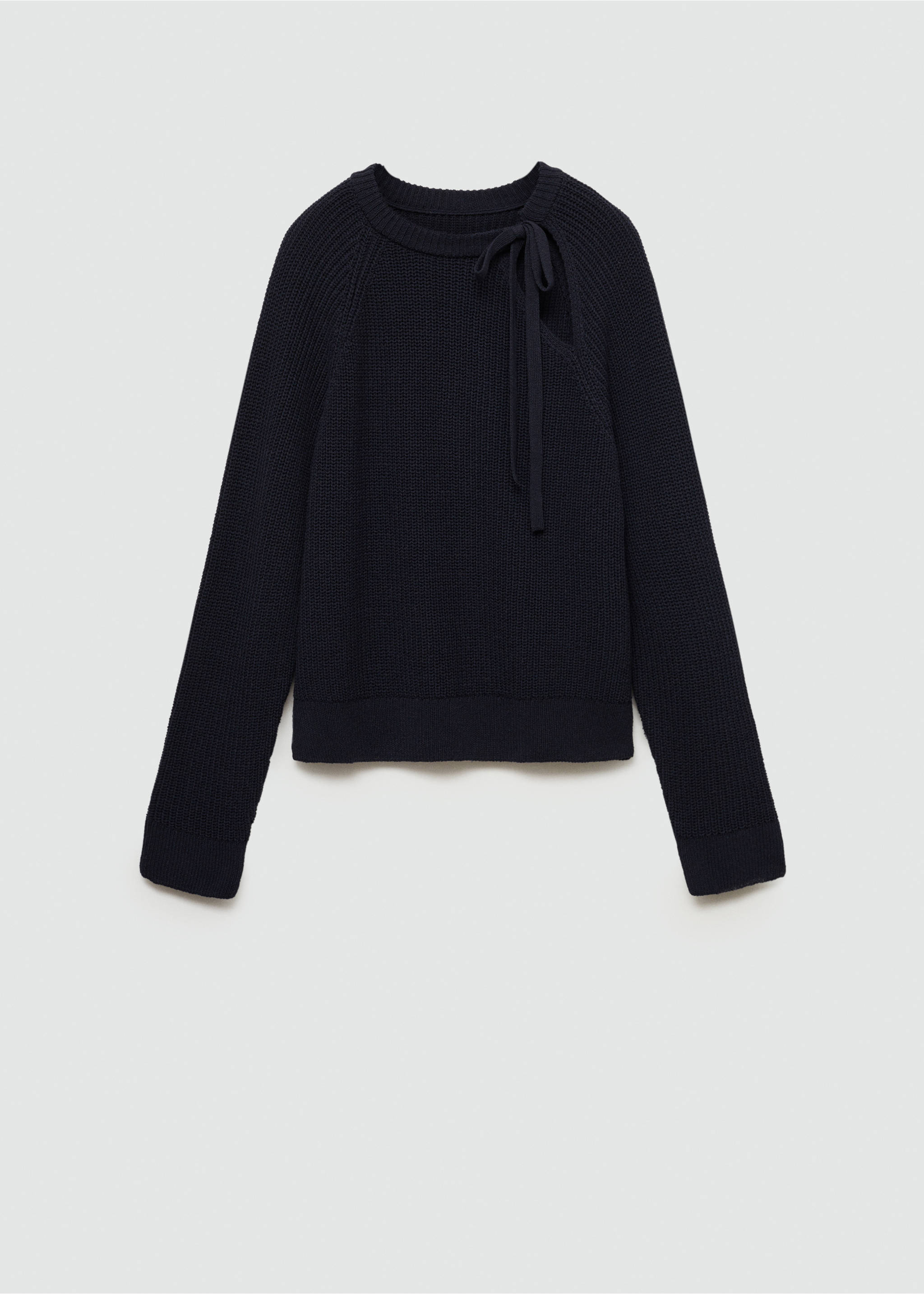 Cut-out knitted sweater - Article without model, Dark Navy. Ref: 77005670-00.