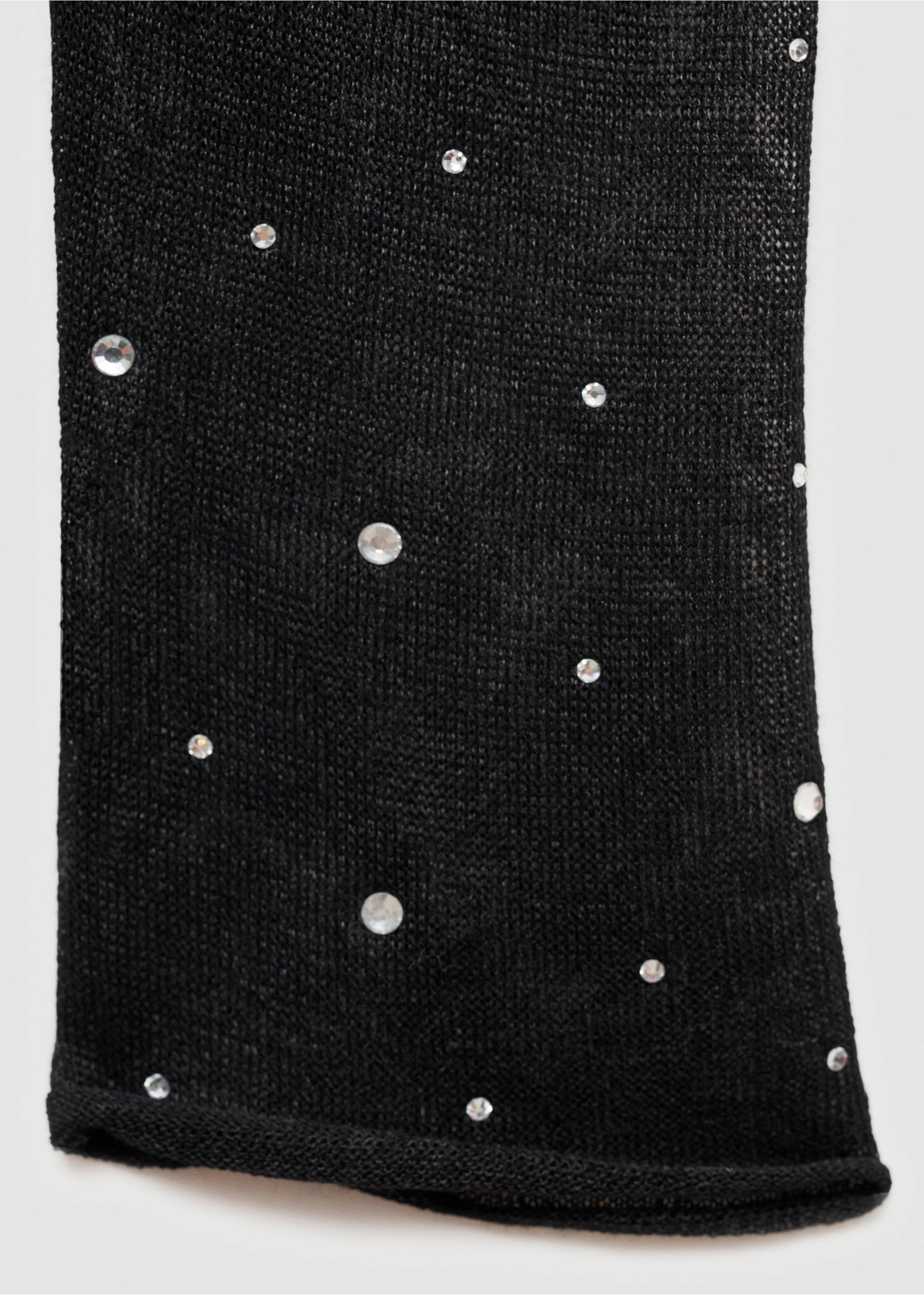 Pull-over maille fine strass - Détail de l'article 0, Noir. Ref: 77005675-00.