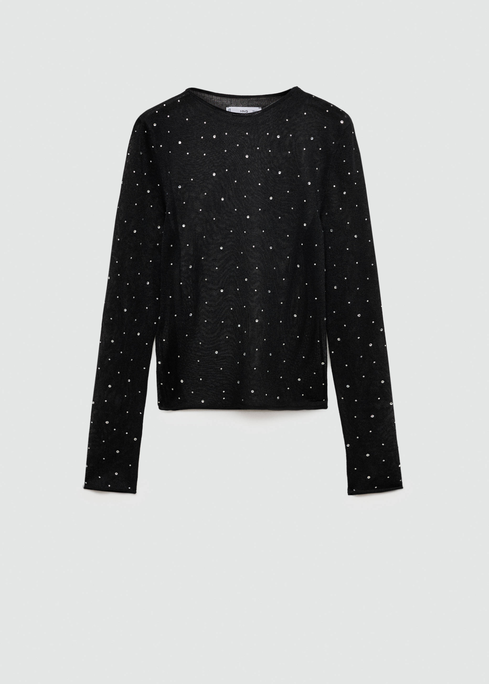 Camisola de malha fina com strass - Artigo sem modelo