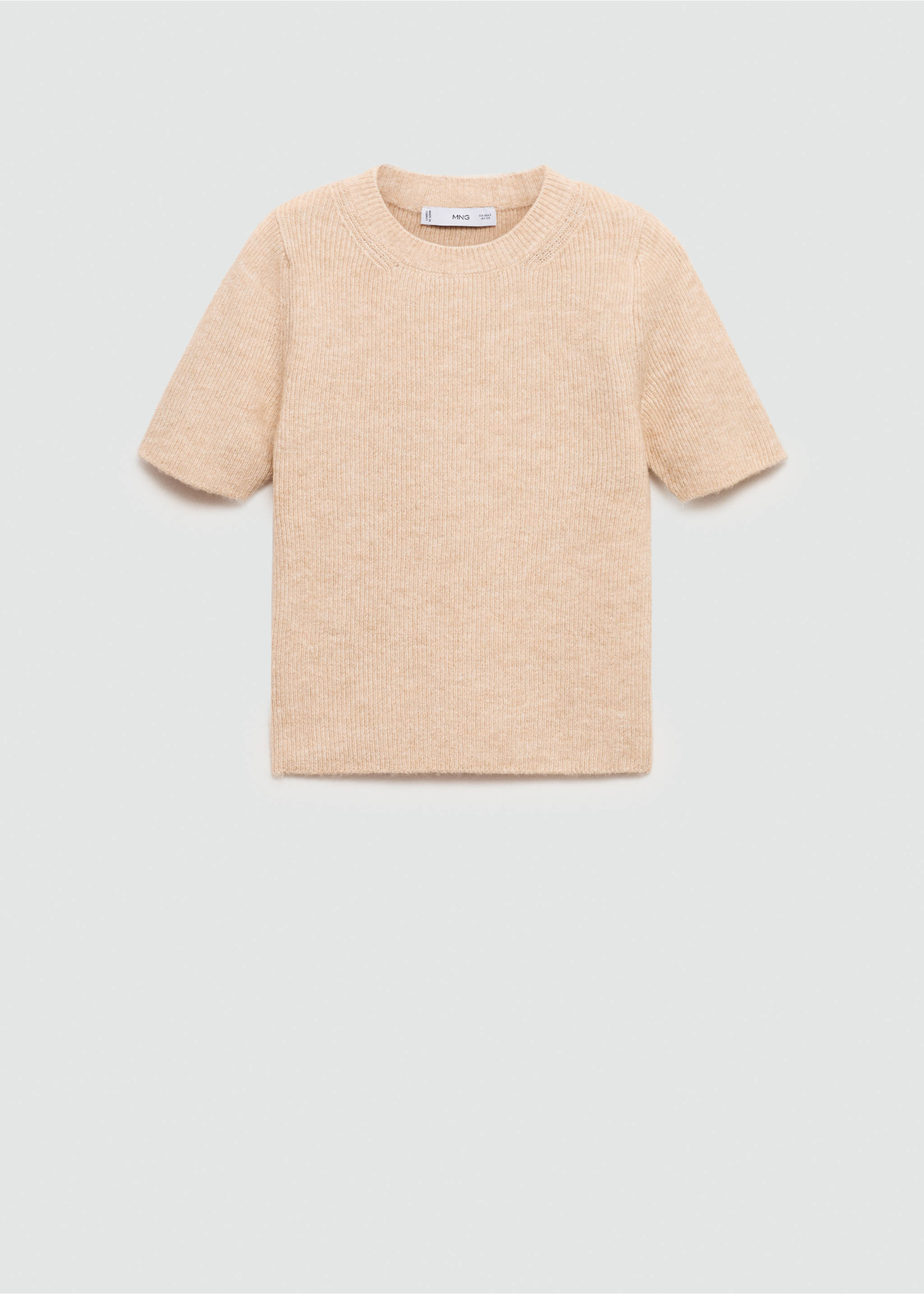 Short sleeve sweater - Article without model, Ecru. Ref: 77005677-00.