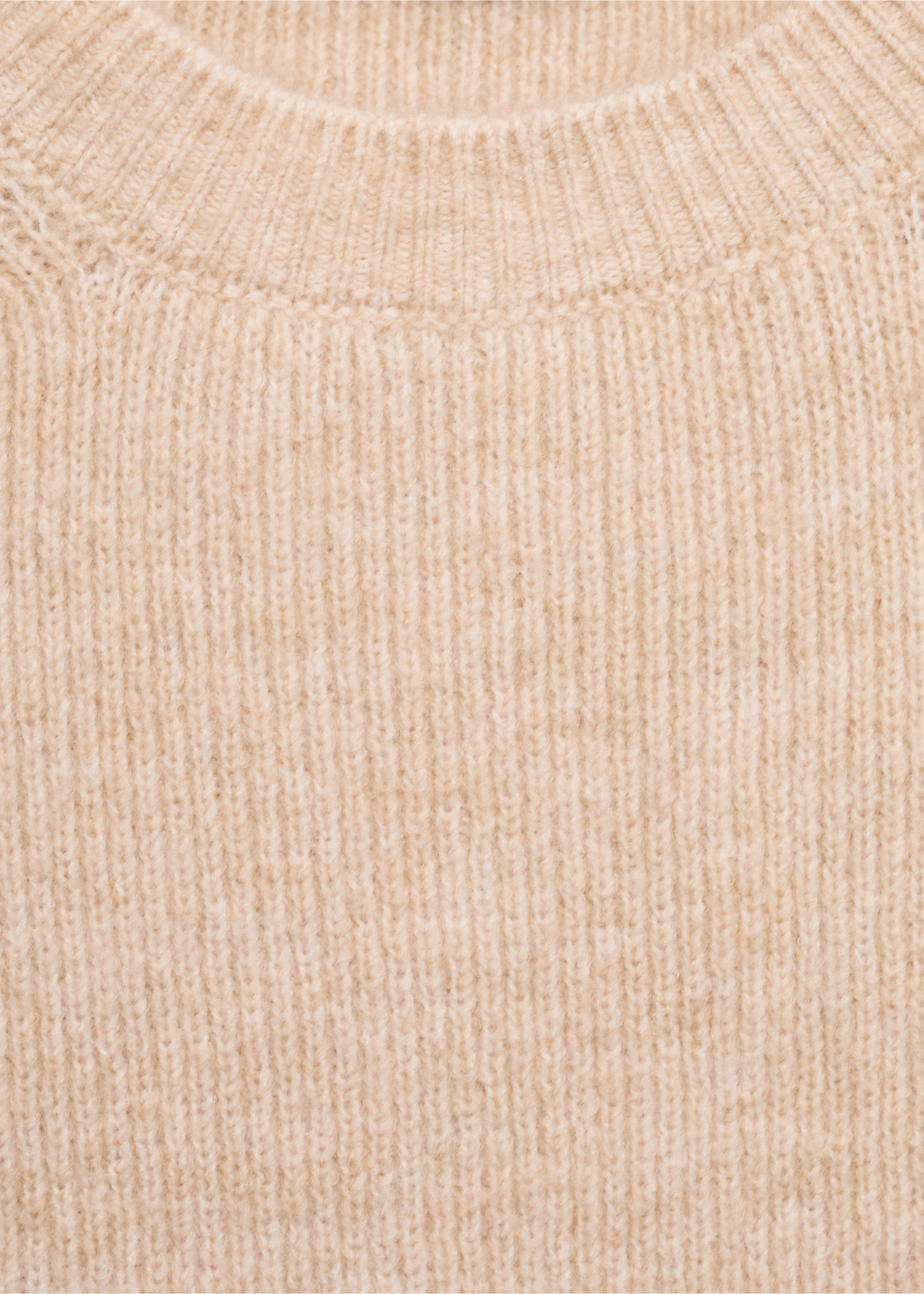Short sleeve sweater - Details of the article 8, Ecru. Ref: 77005677-00.