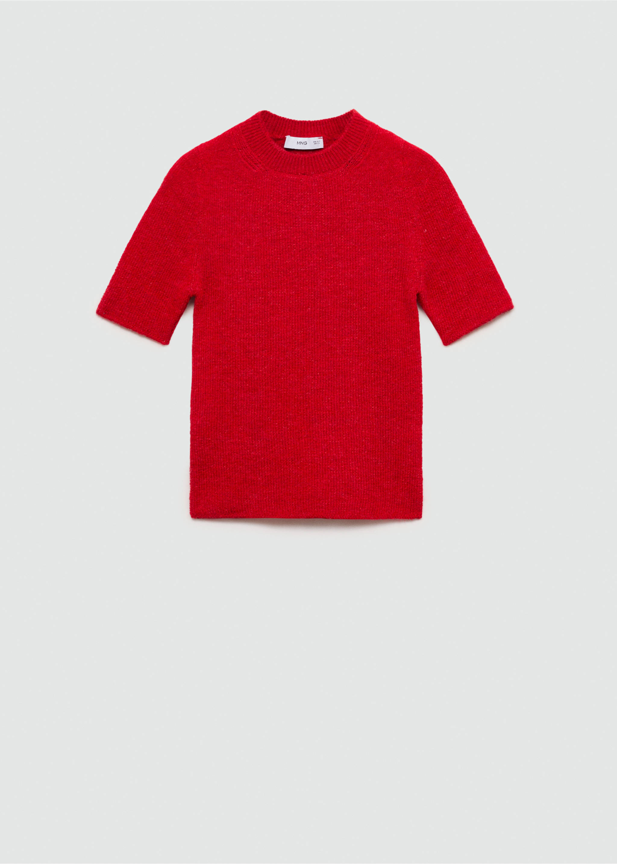 Kurzärmeliger Pullover - Artikel ohne Model, Rot. Ref: 77005677-00.
