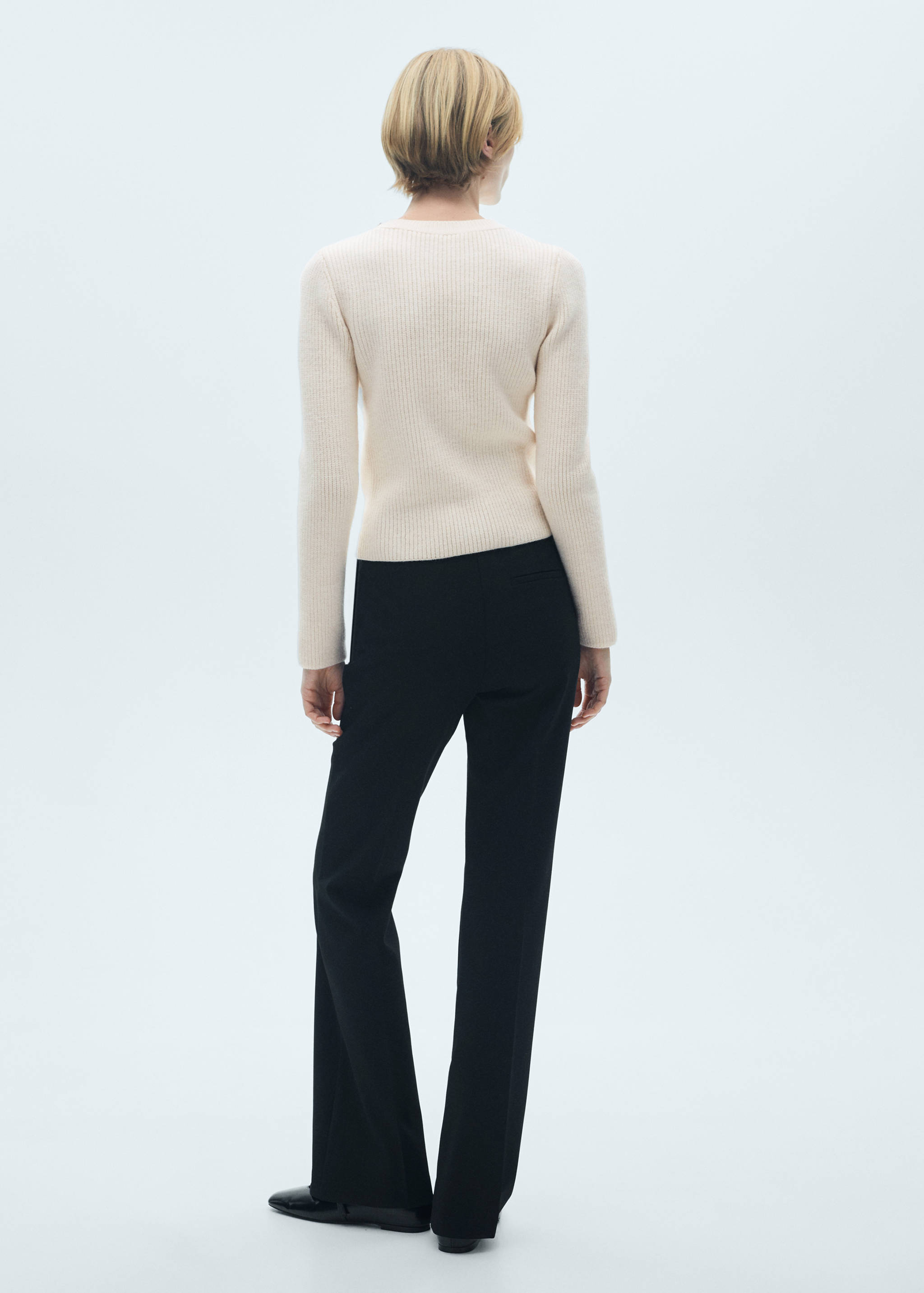 Sweater with rhinestone collar - Reverse of the article