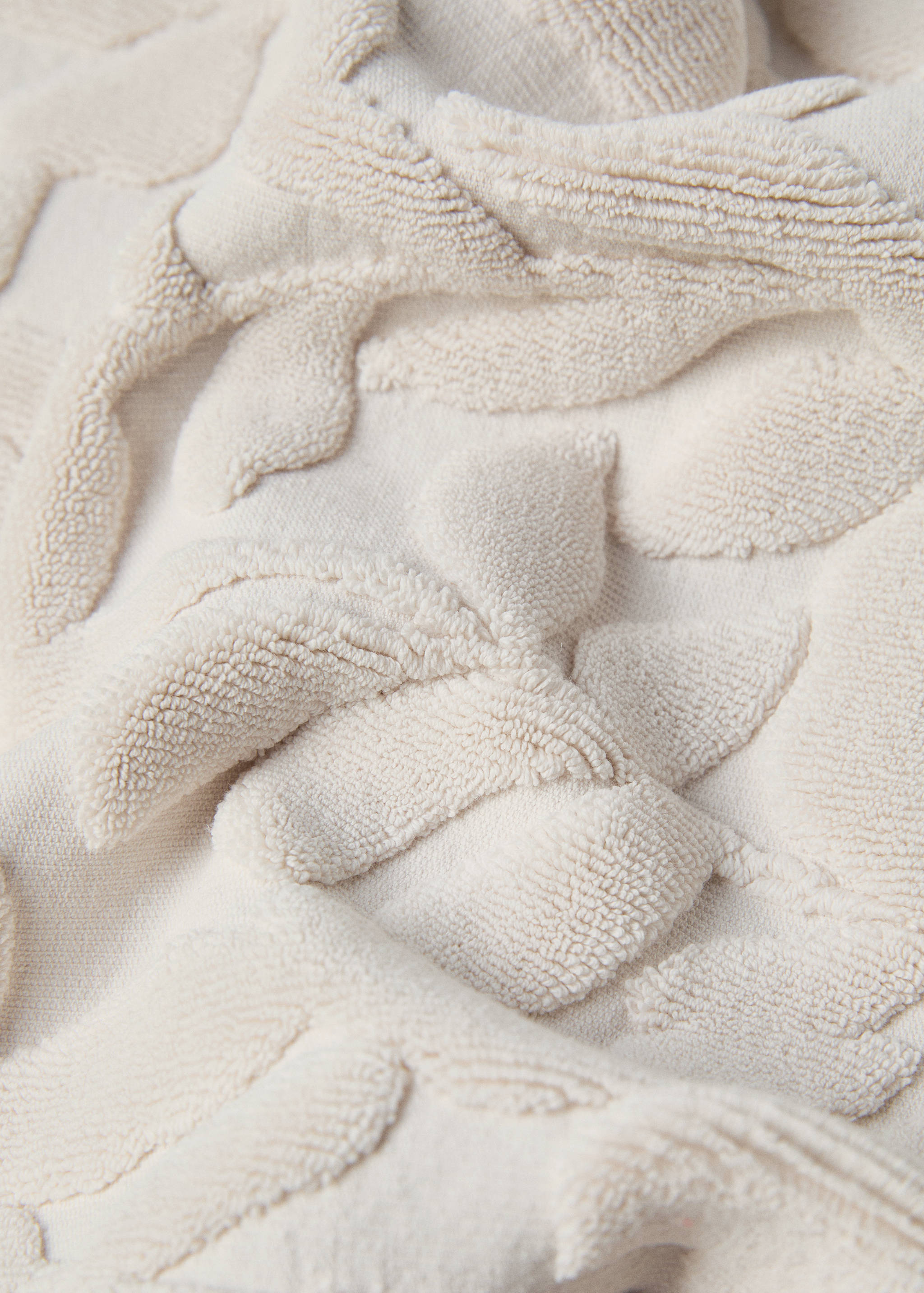 Jacquard flower bath towel 90x150cm - Details of the article 1