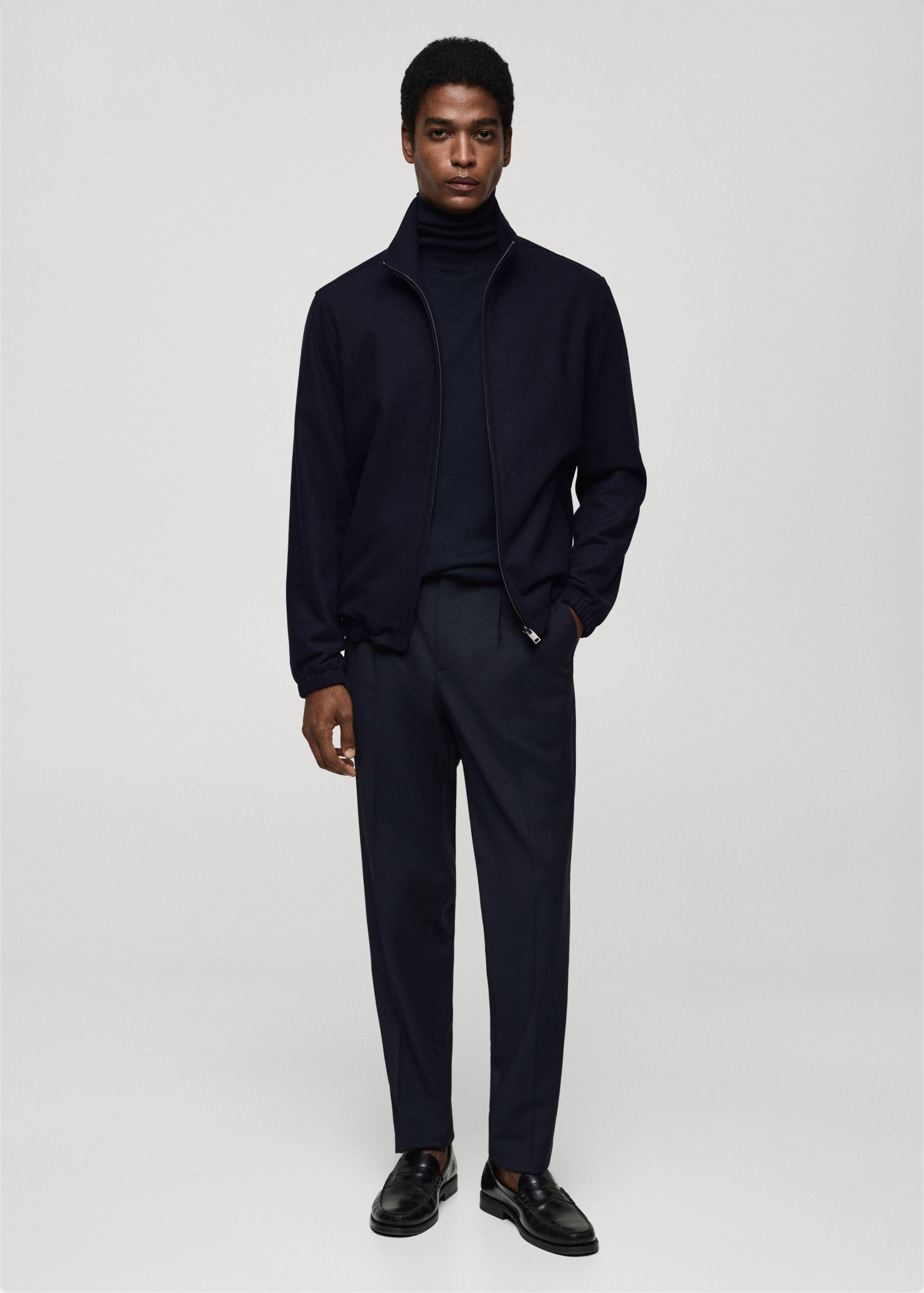 Regular-fit wool jacket - General plane