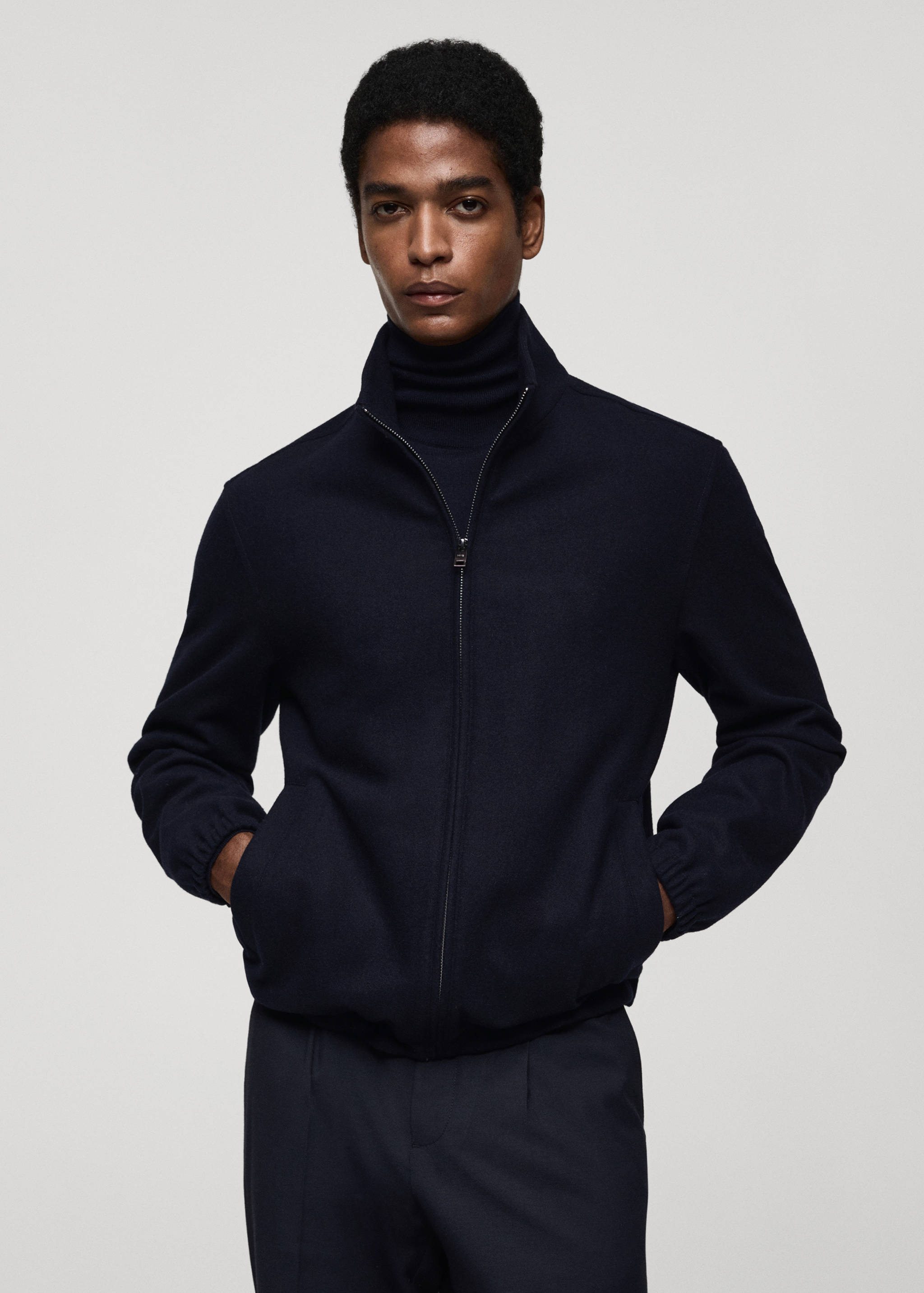 Regular-fit wool jacket - Medium plane