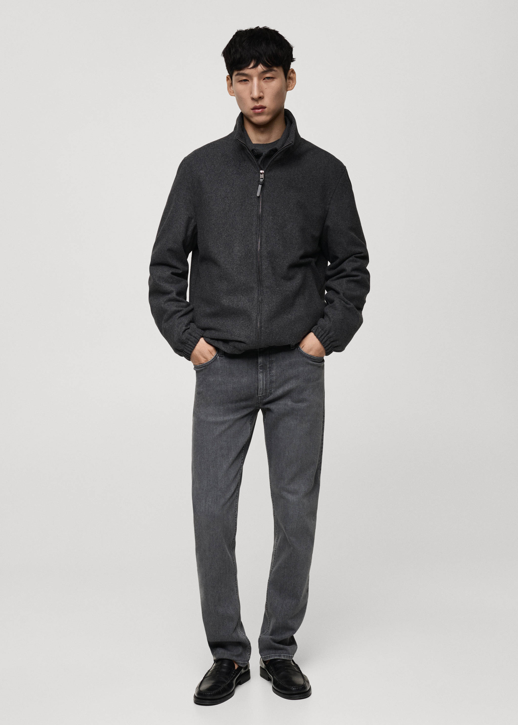 Regular-fit wool jacket - General plane