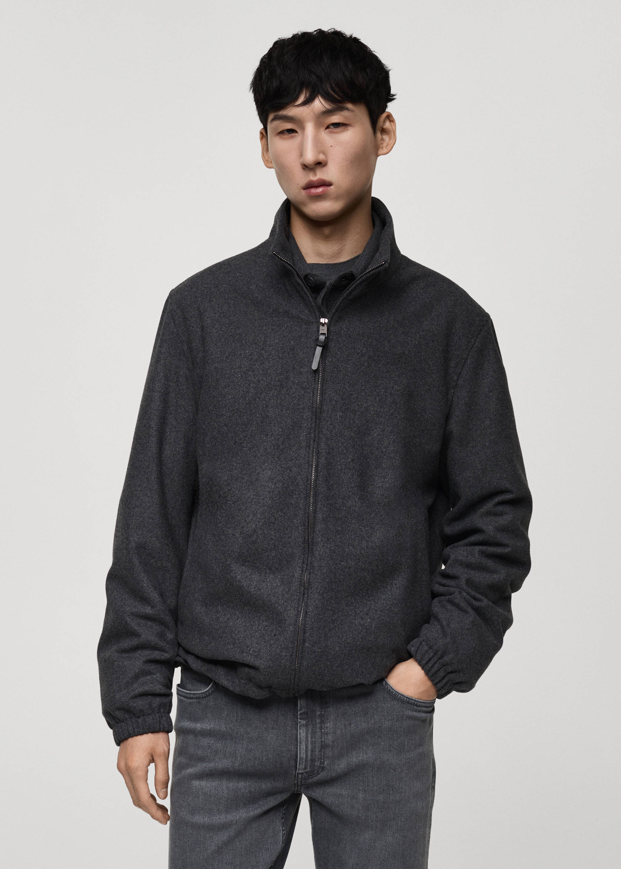 Regular-fit wool jacket - Medium plane