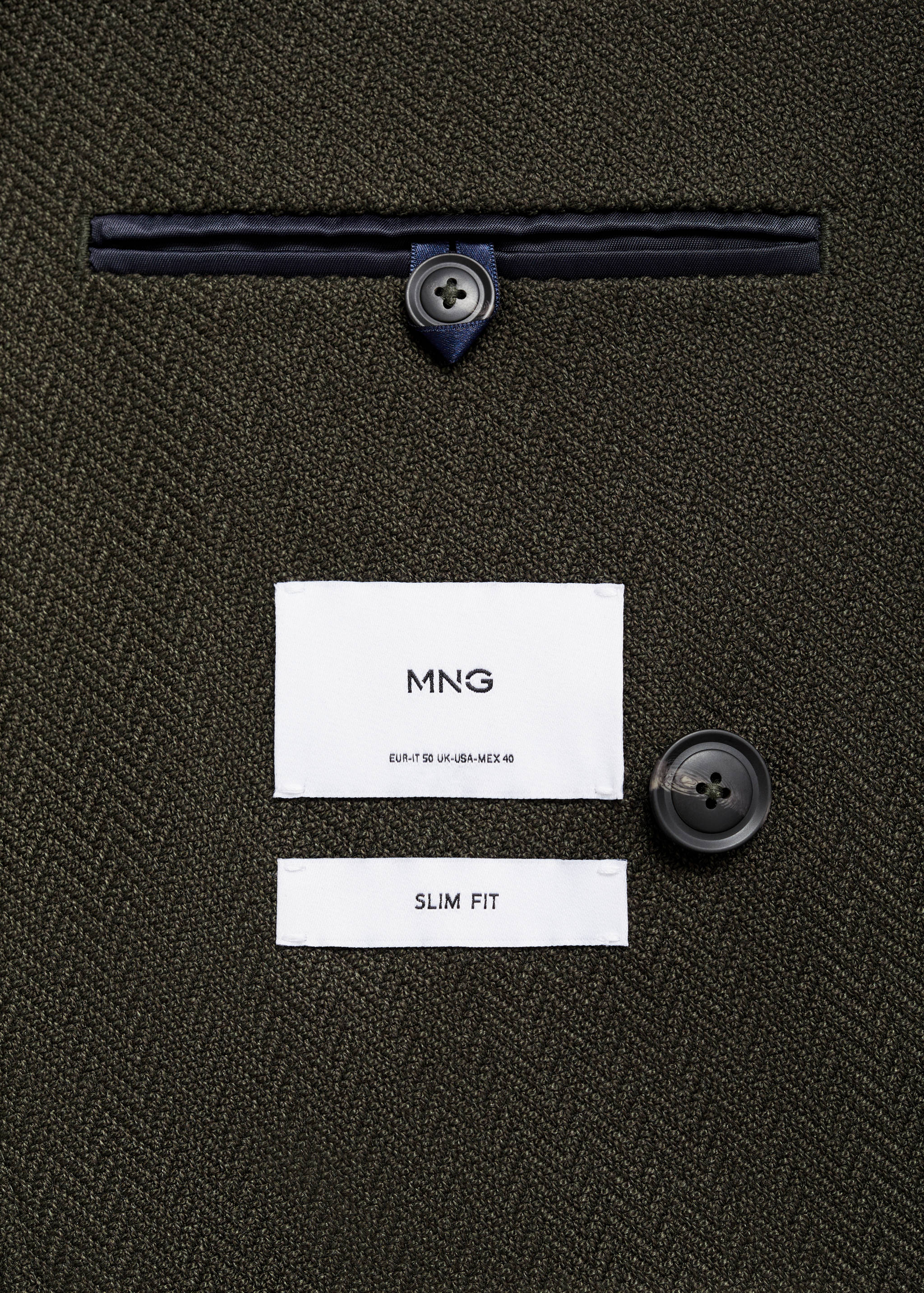 Americana creuada espiga slim fit - Detall de l'article 0