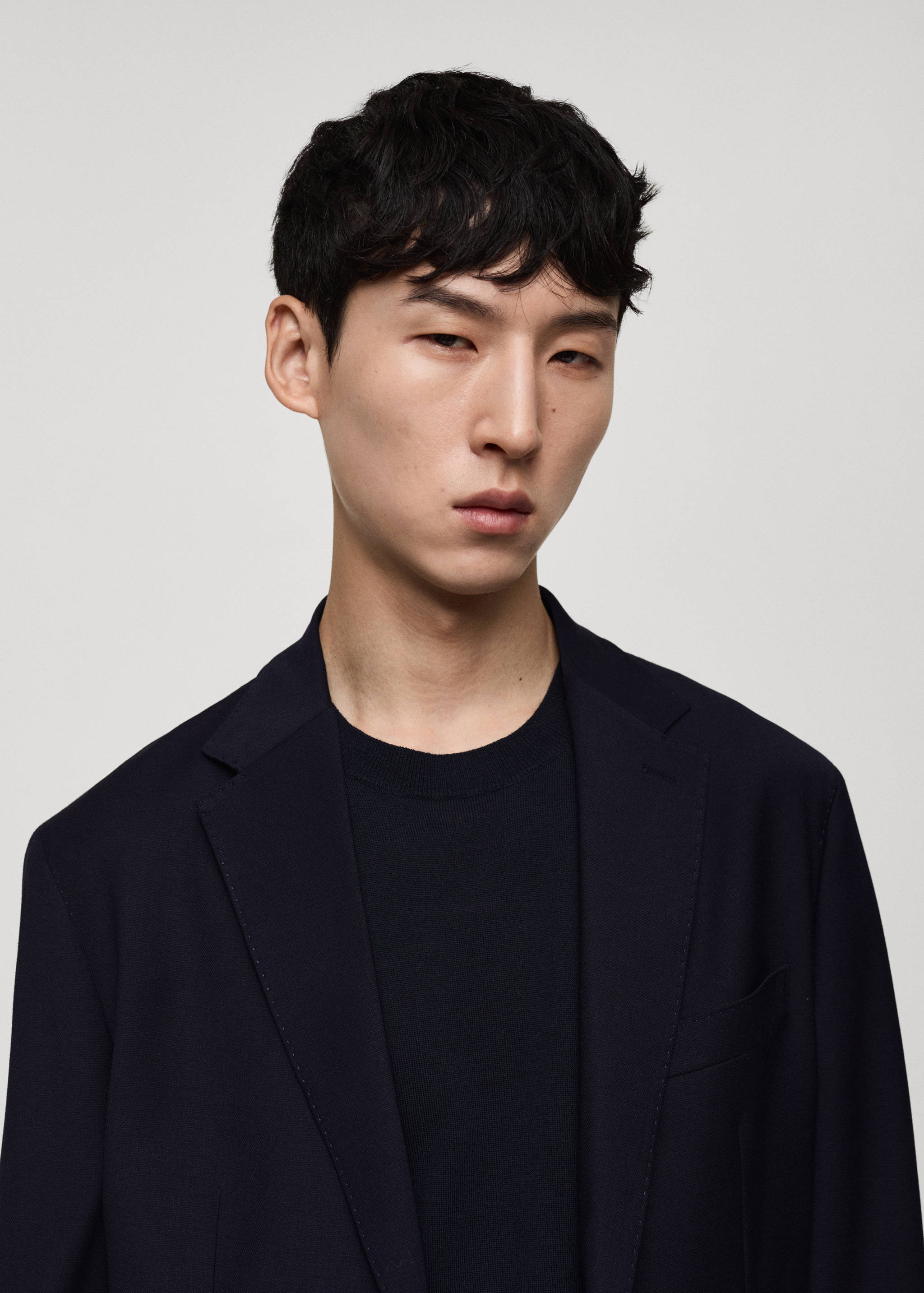 Blazer de lã slim fit com bolsos - Pormenor do artigo 2