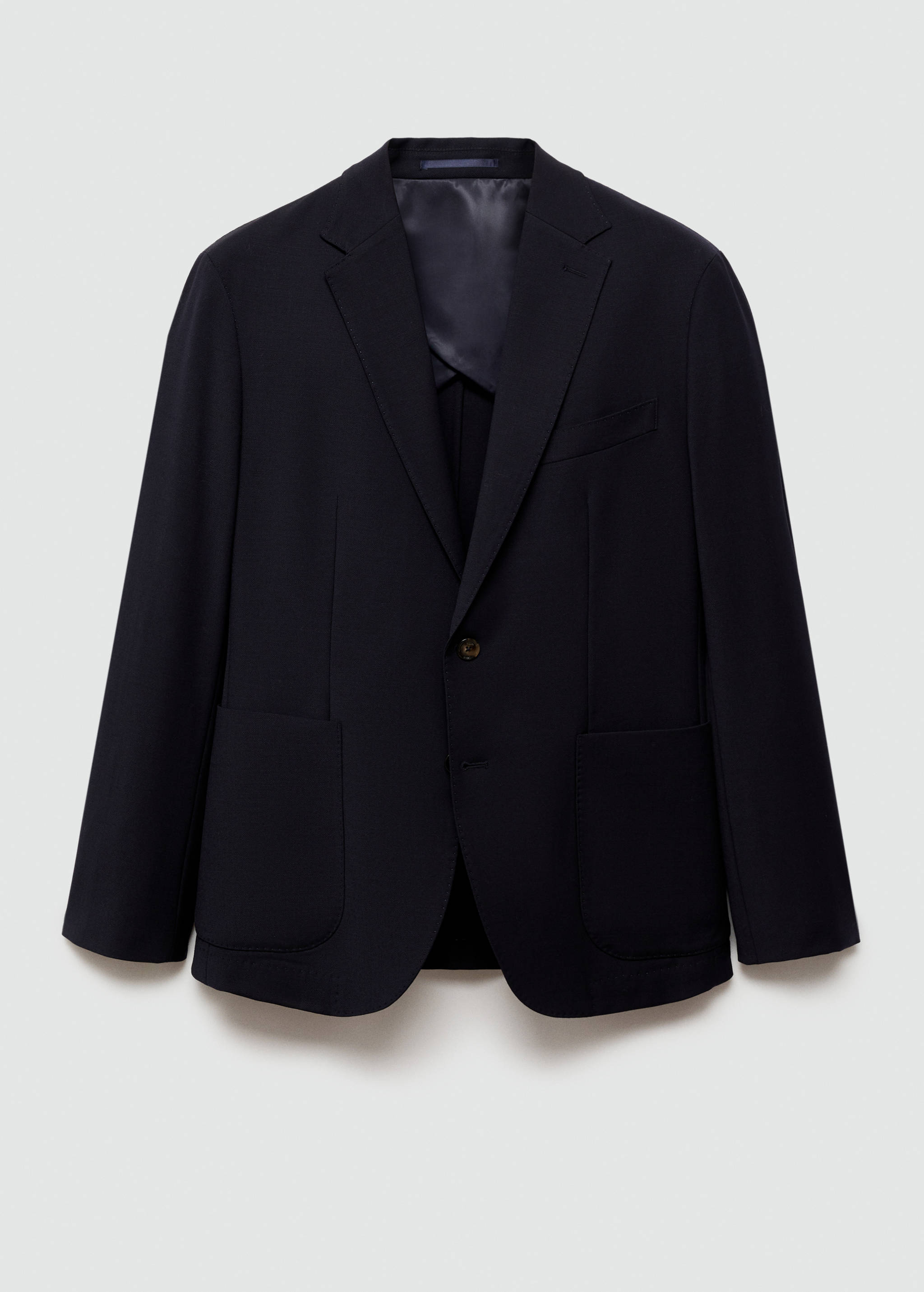 Blazer de lã slim fit com bolsos - Artigo sem modelo