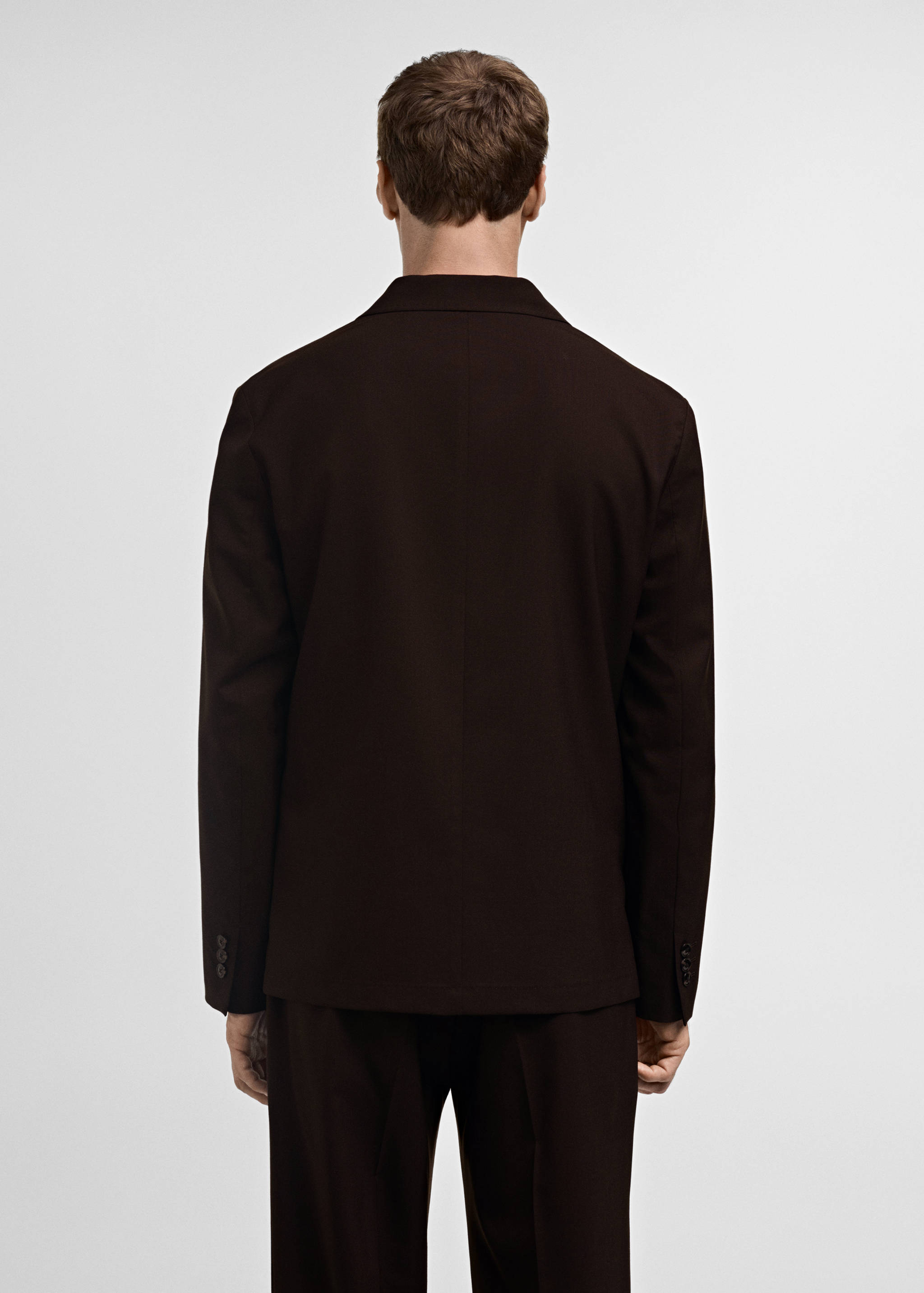 100% wool slim-fit suit jacket - Reverse of the article