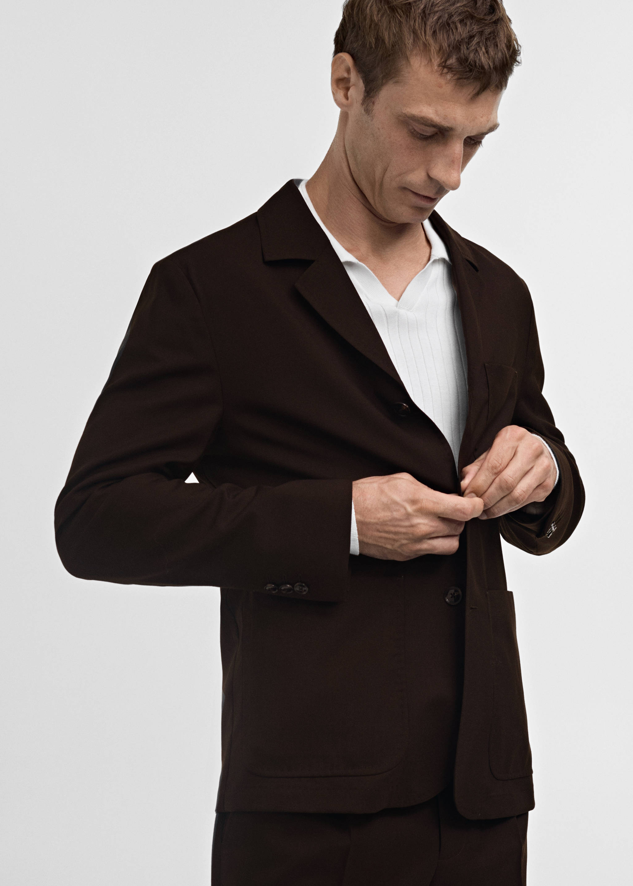 100% wool slim-fit suit jacket - Details of the article 6