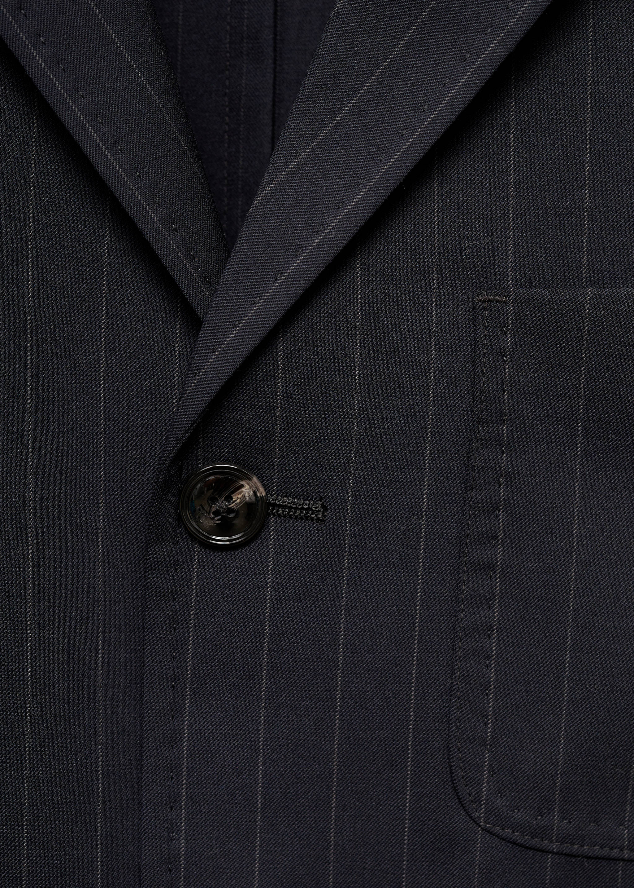 Wool-blend slim-fit suit jacket with stripes - Details of the article 8