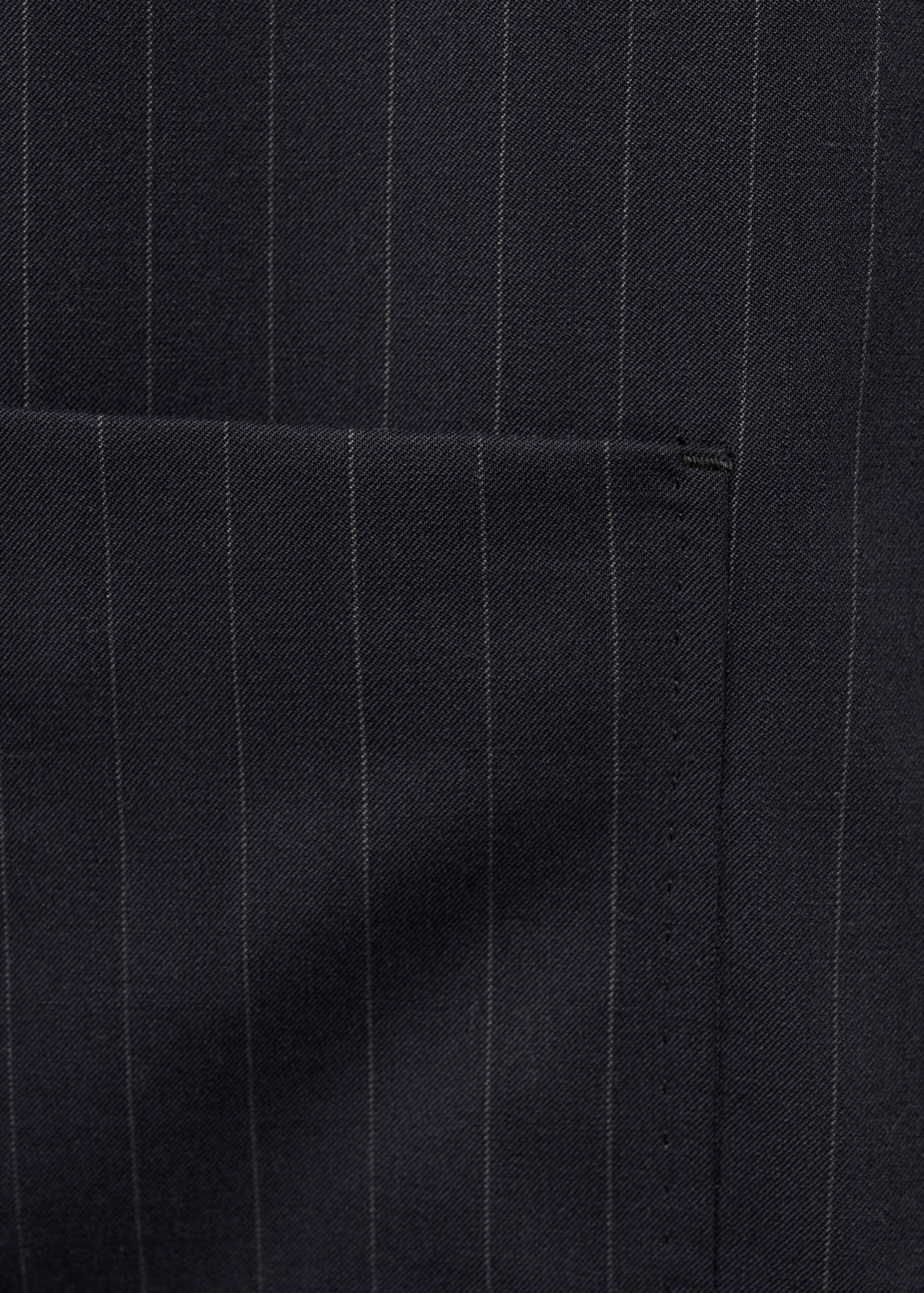 Wool-blend slim-fit suit jacket with stripes - Details of the article 0