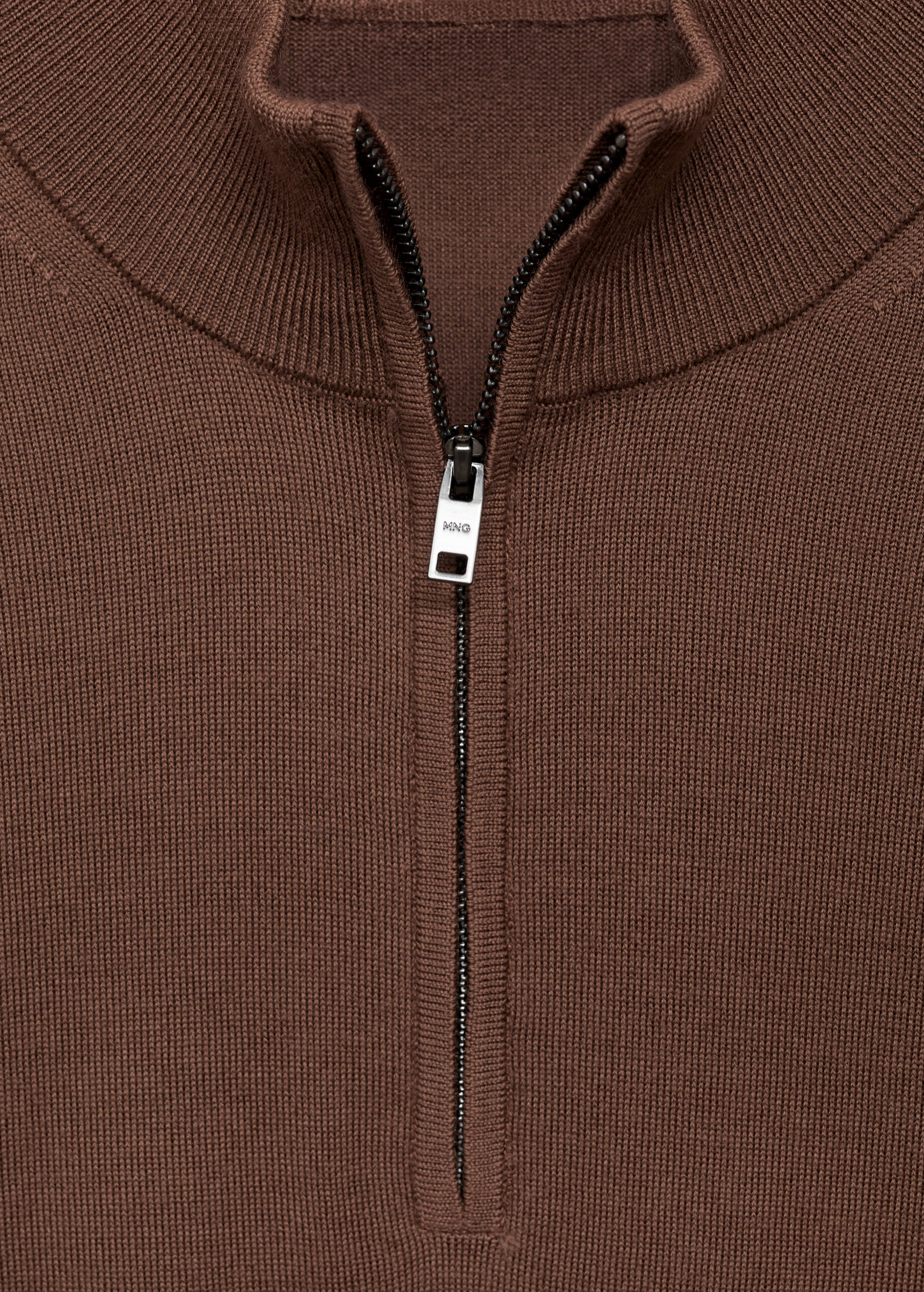 100% merino wool sweater with zip-neck - Details of the article 8