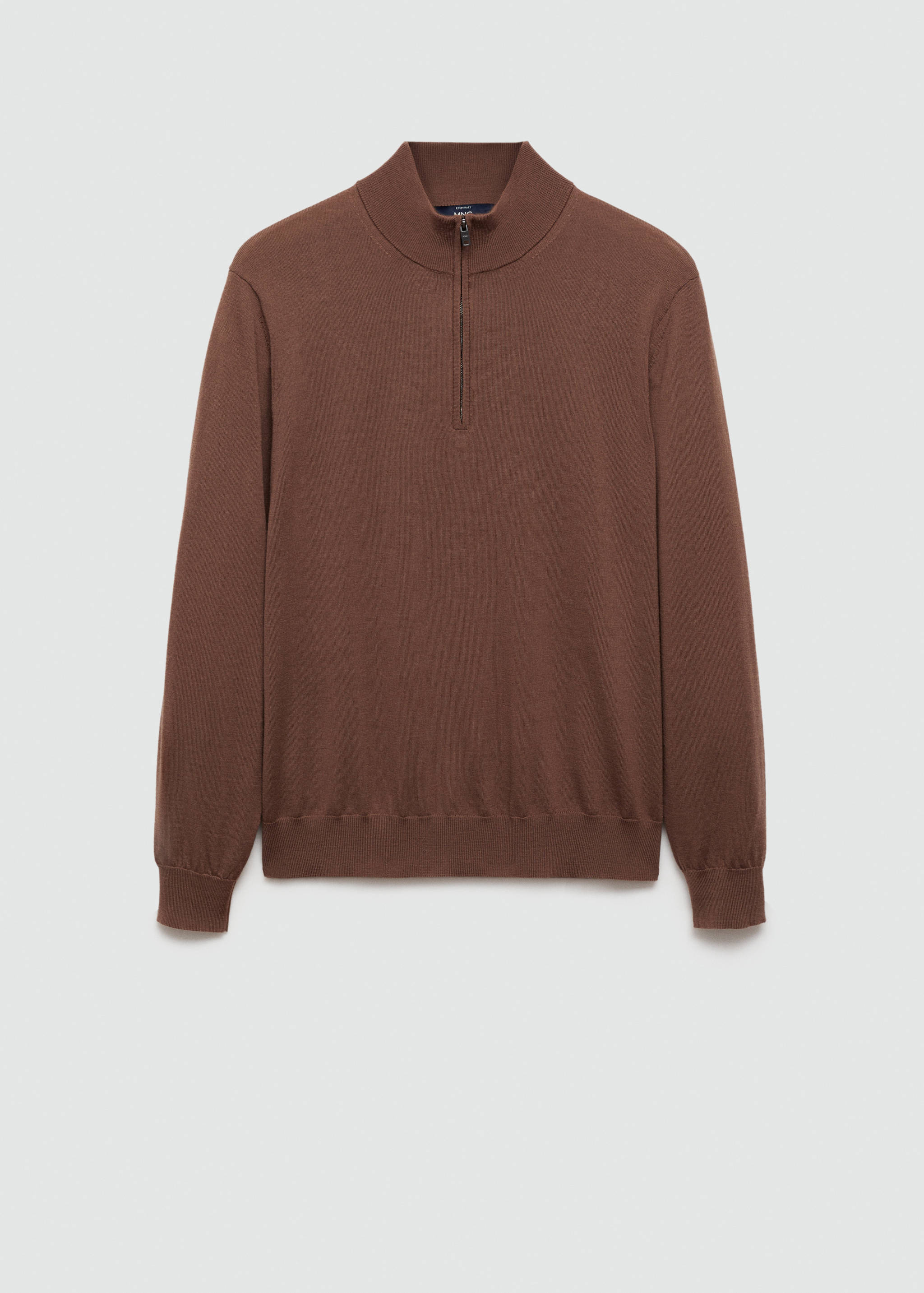 Pullover aus 100 % Merinowolle mit Zip-Kragen - Artikel ohne Model