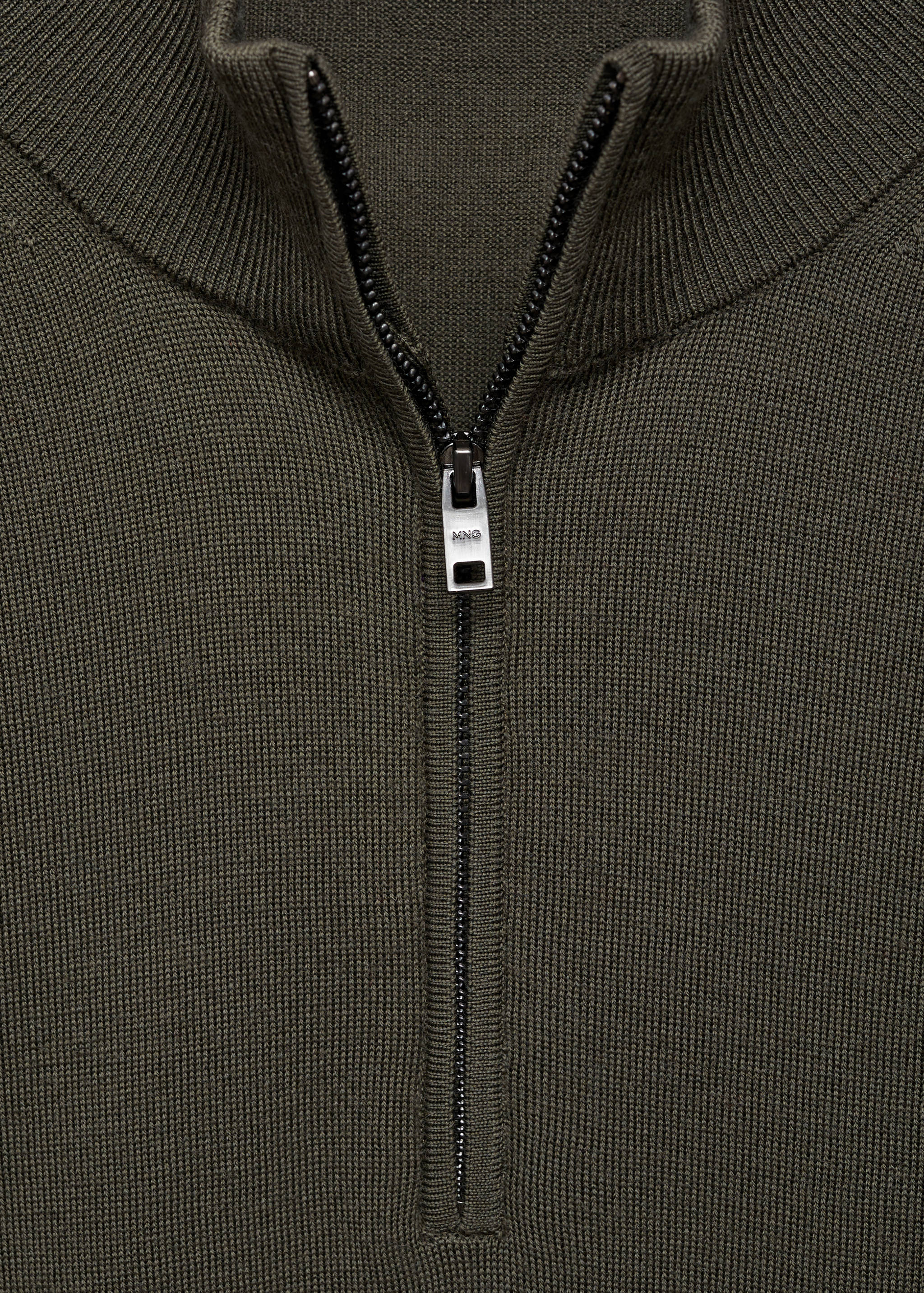 100% merino wool sweater with zip-neck - Details of the article 8