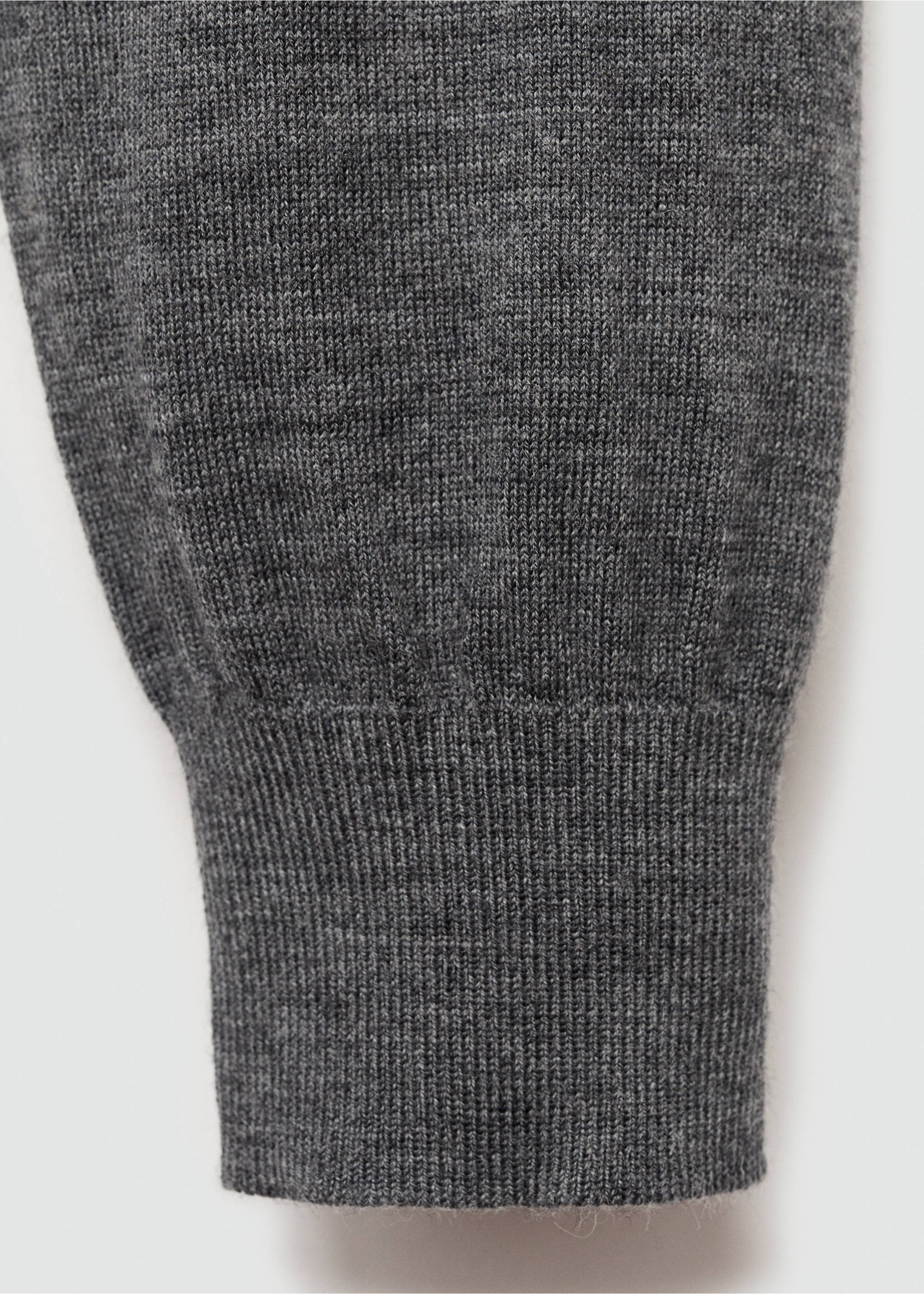 Pull-over 100 % laine mérinos col zippé - Détail de l'article 0, Gris chiné foncé. Ref: 77005979-00.