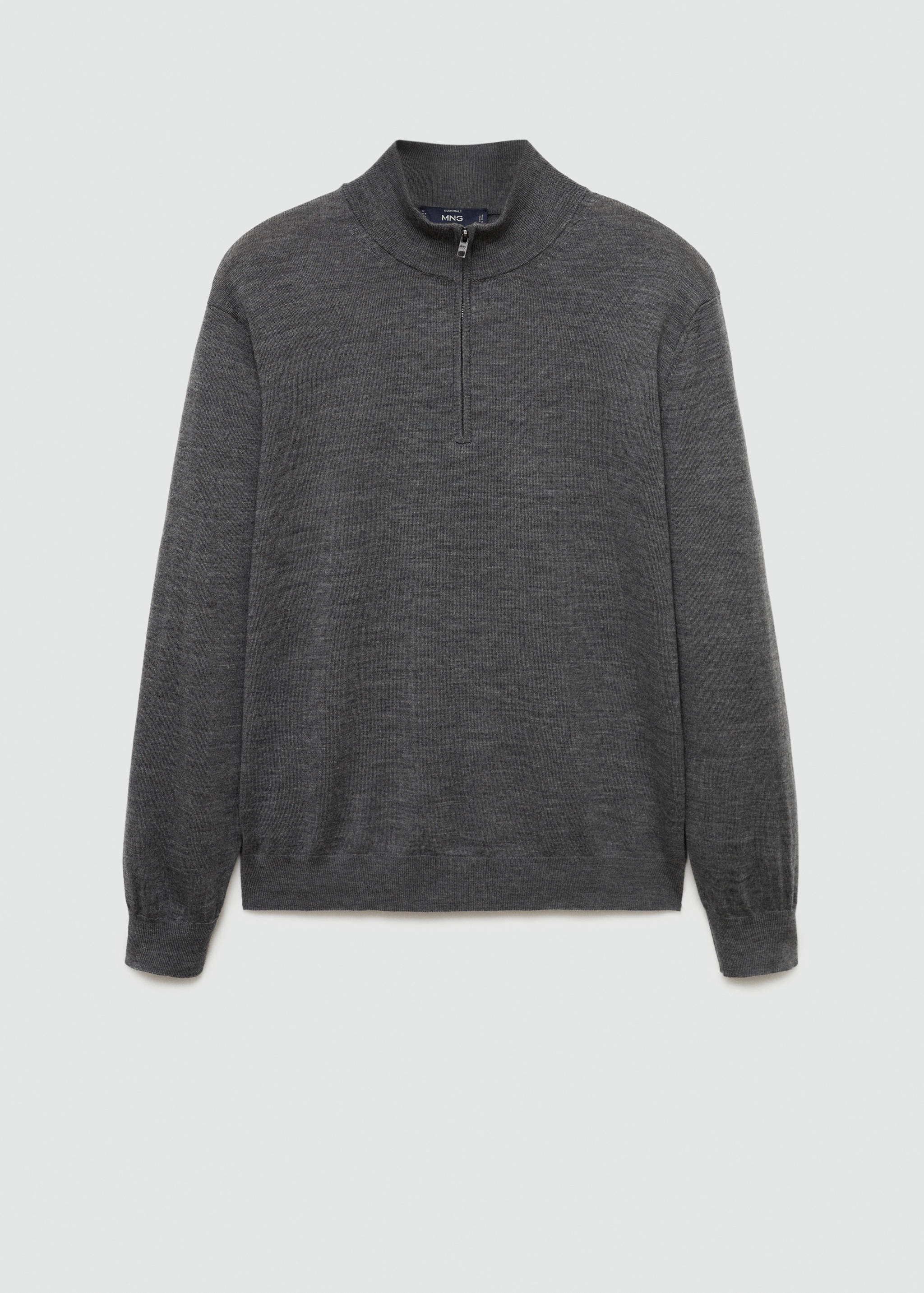 Pullover aus 100 % Merinowolle mit Zip-Kragen - Artikel ohne Model