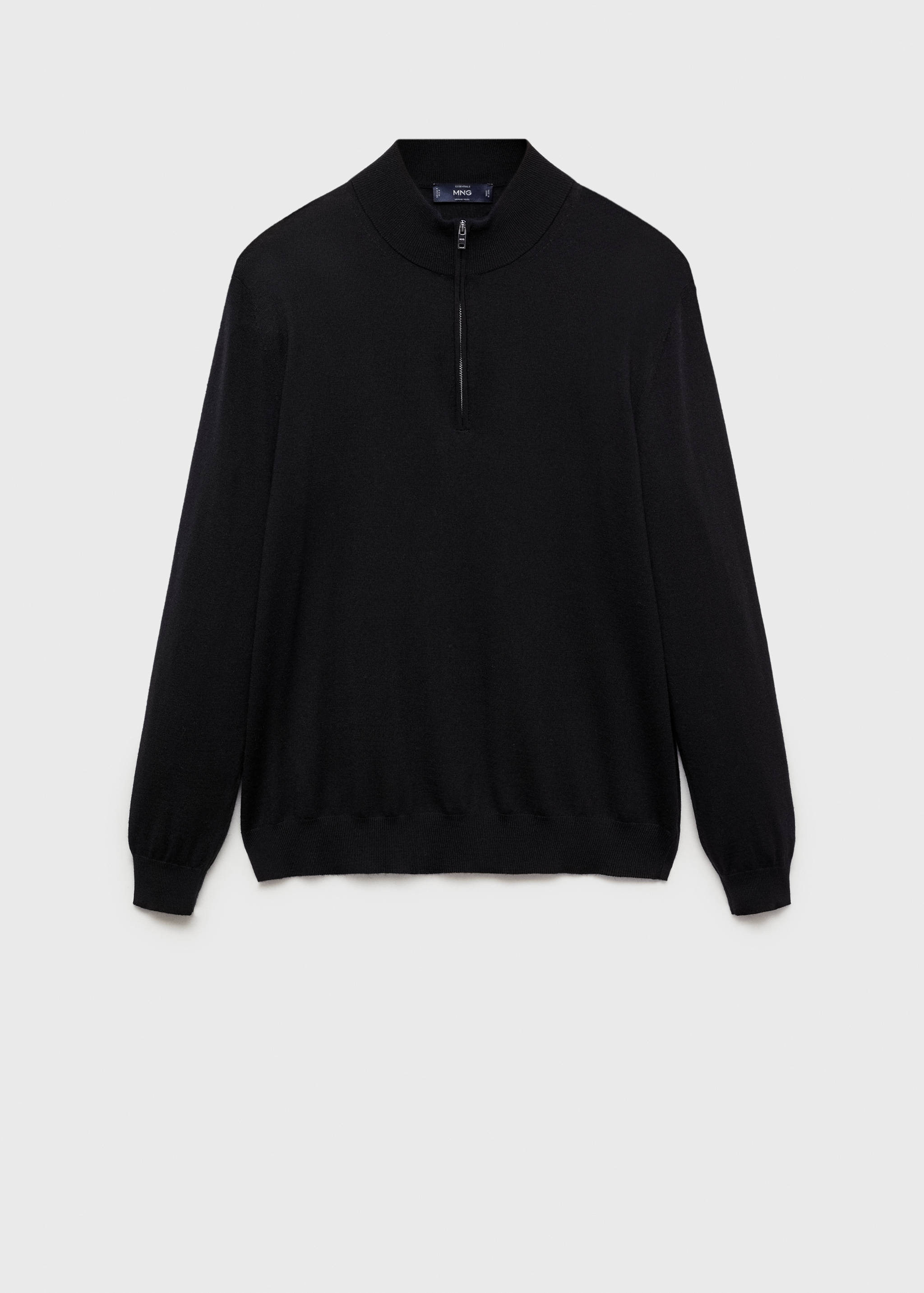 Pull-over 100 % laine mérinos col zippé - Article sans modèle