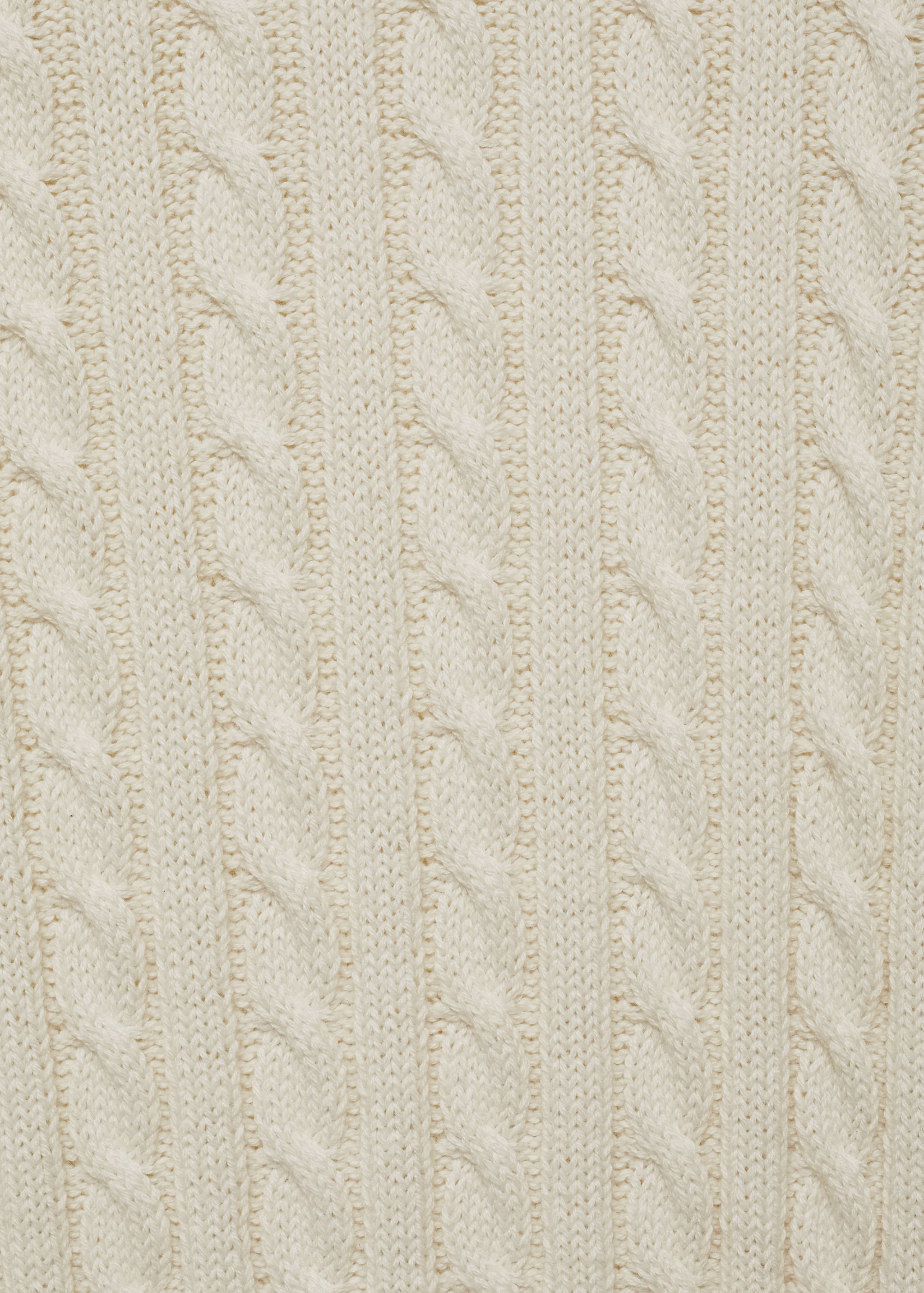 Cable-knit cotton-blend sweater - Details of the article 0