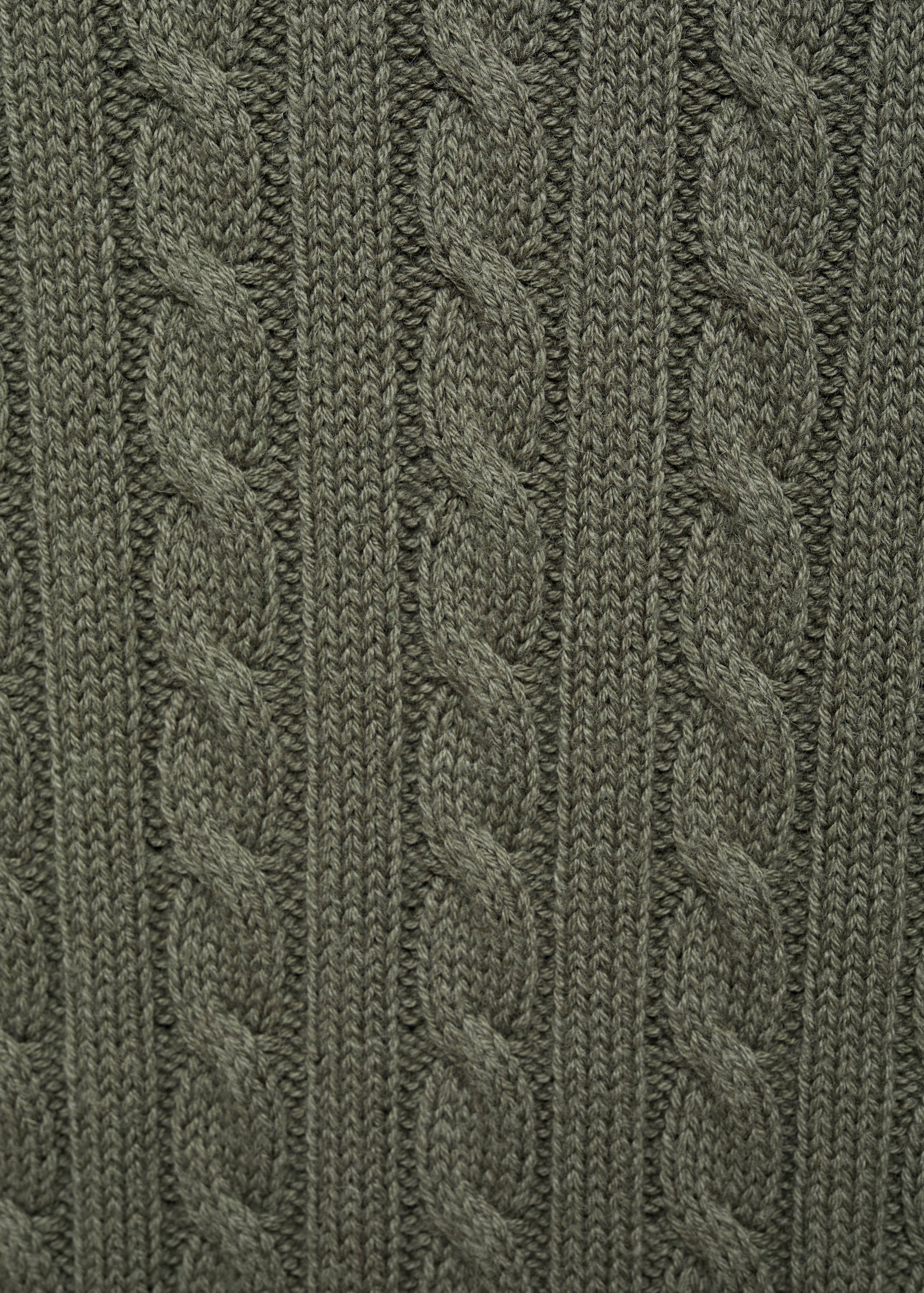Pullover mit Zopfmuster aus Baumwollgemisch - Detail des Artikels 0