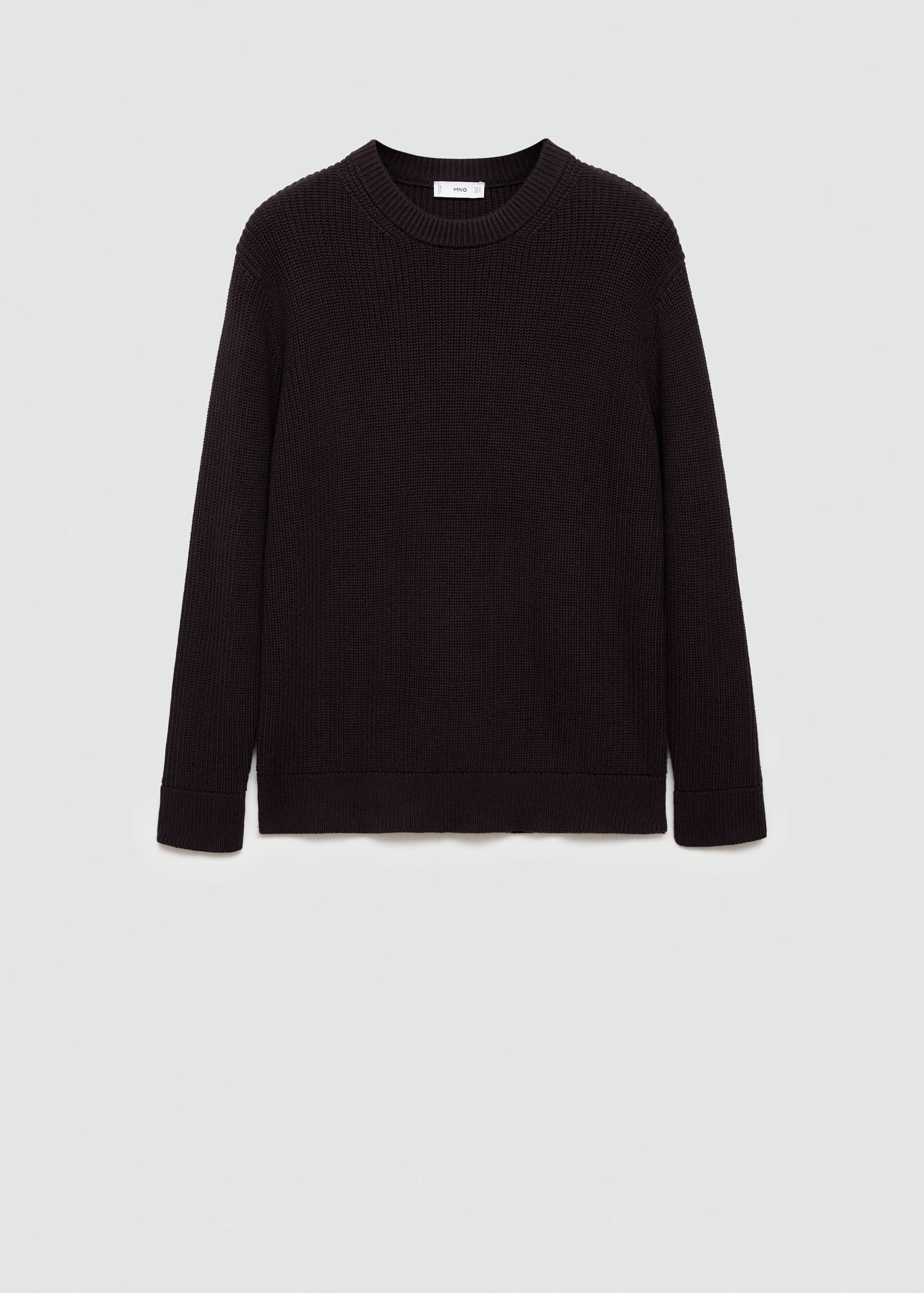 Pull-over coton maille côtelée - Article sans modèle