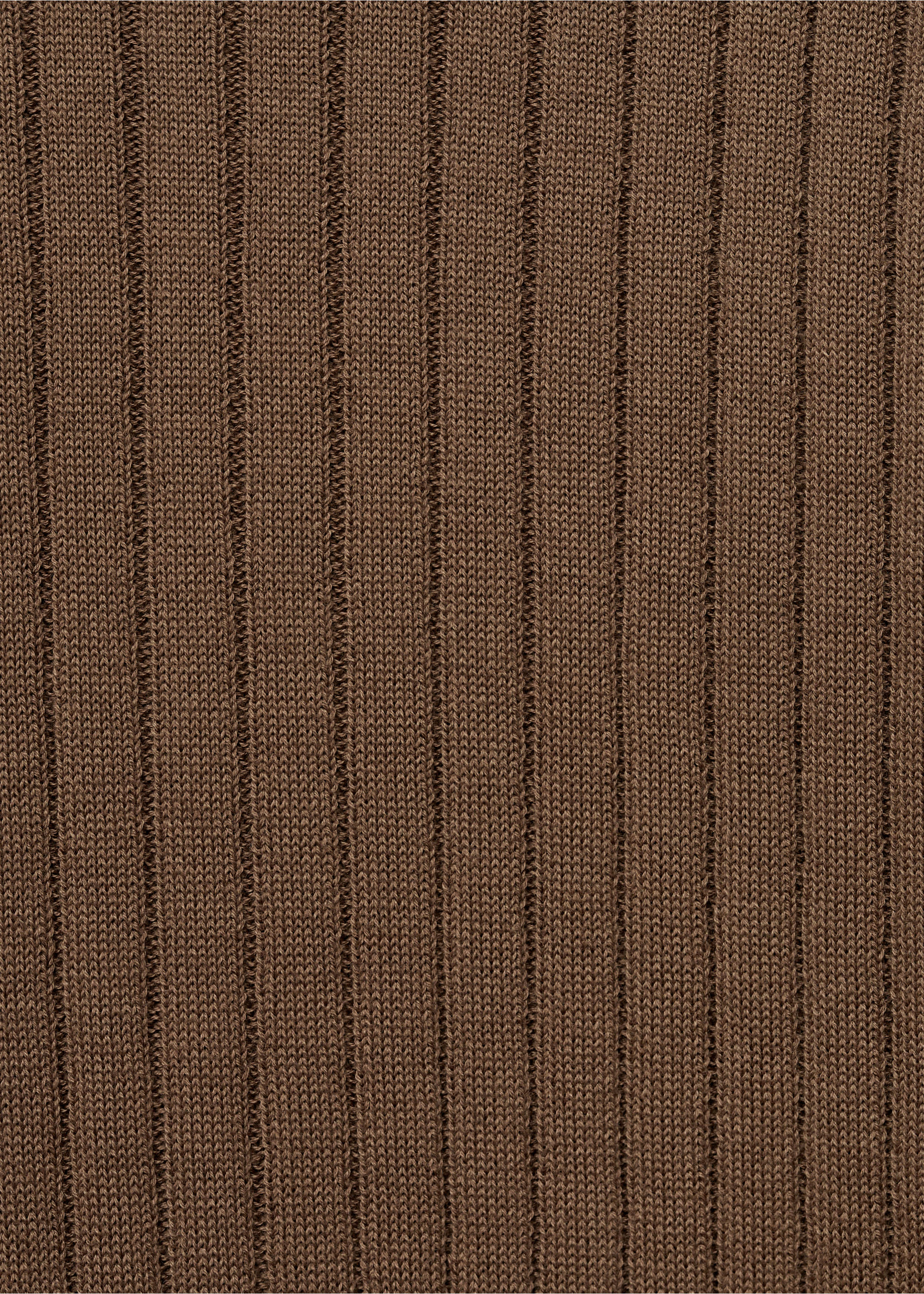 Fine rib-knit polo sweater - Details of the article 0, Mink Grey. Ref: 77005983-00.
