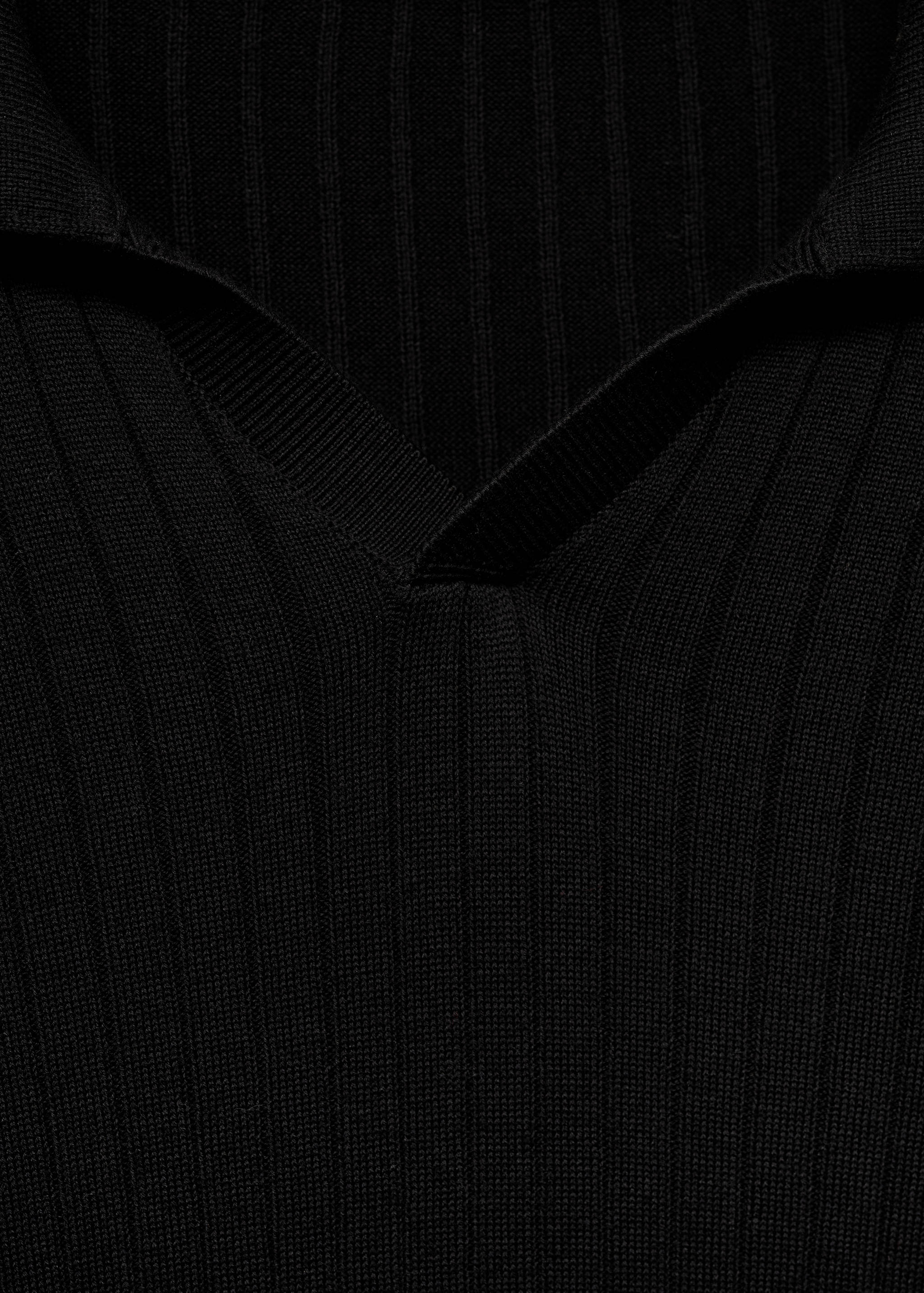 Pull-over polo maille fine côtelée - Détail de l'article 8
