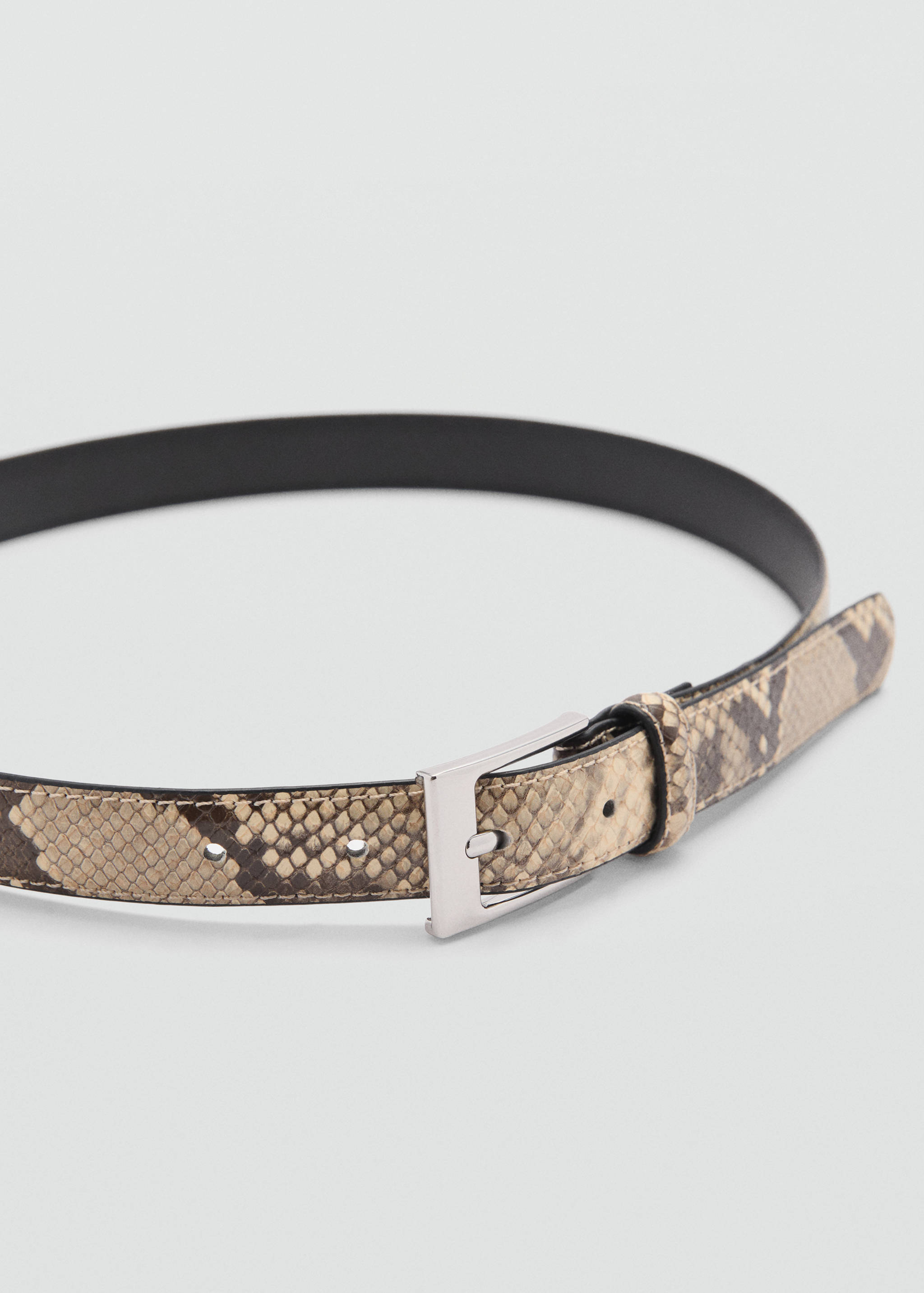 Skinny snake-effect belt - Medium plane