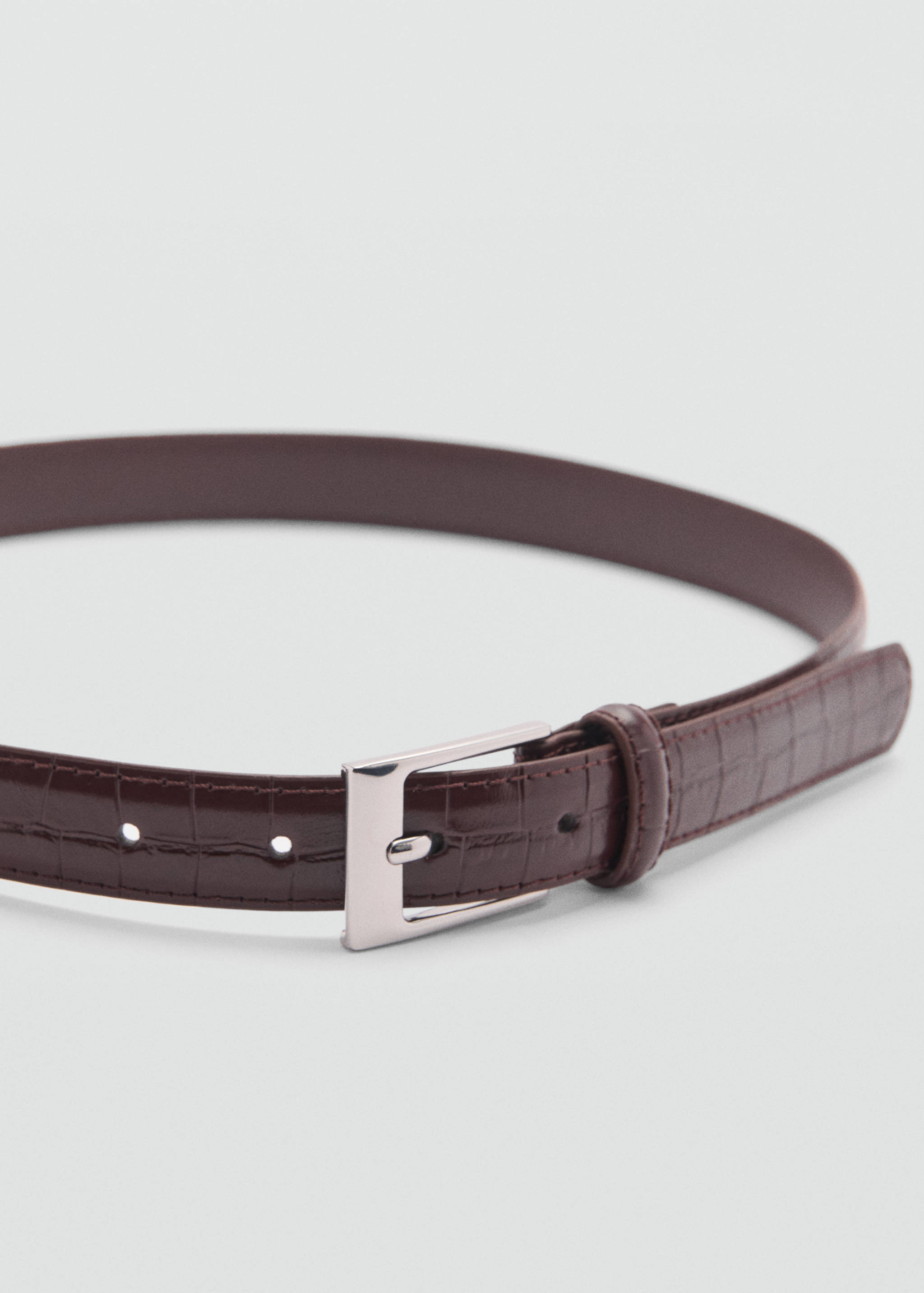Skinny snake-effect belt - Medium plane