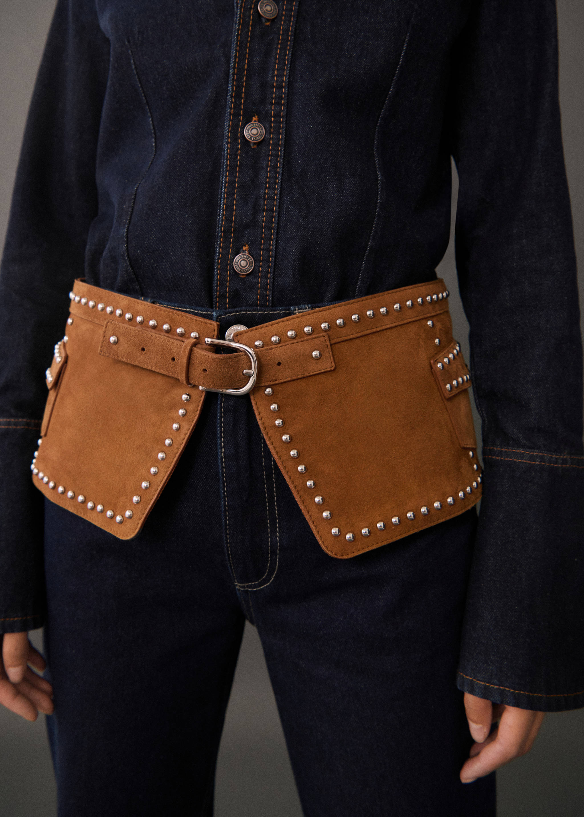 Cinturó obi pell - Pla general