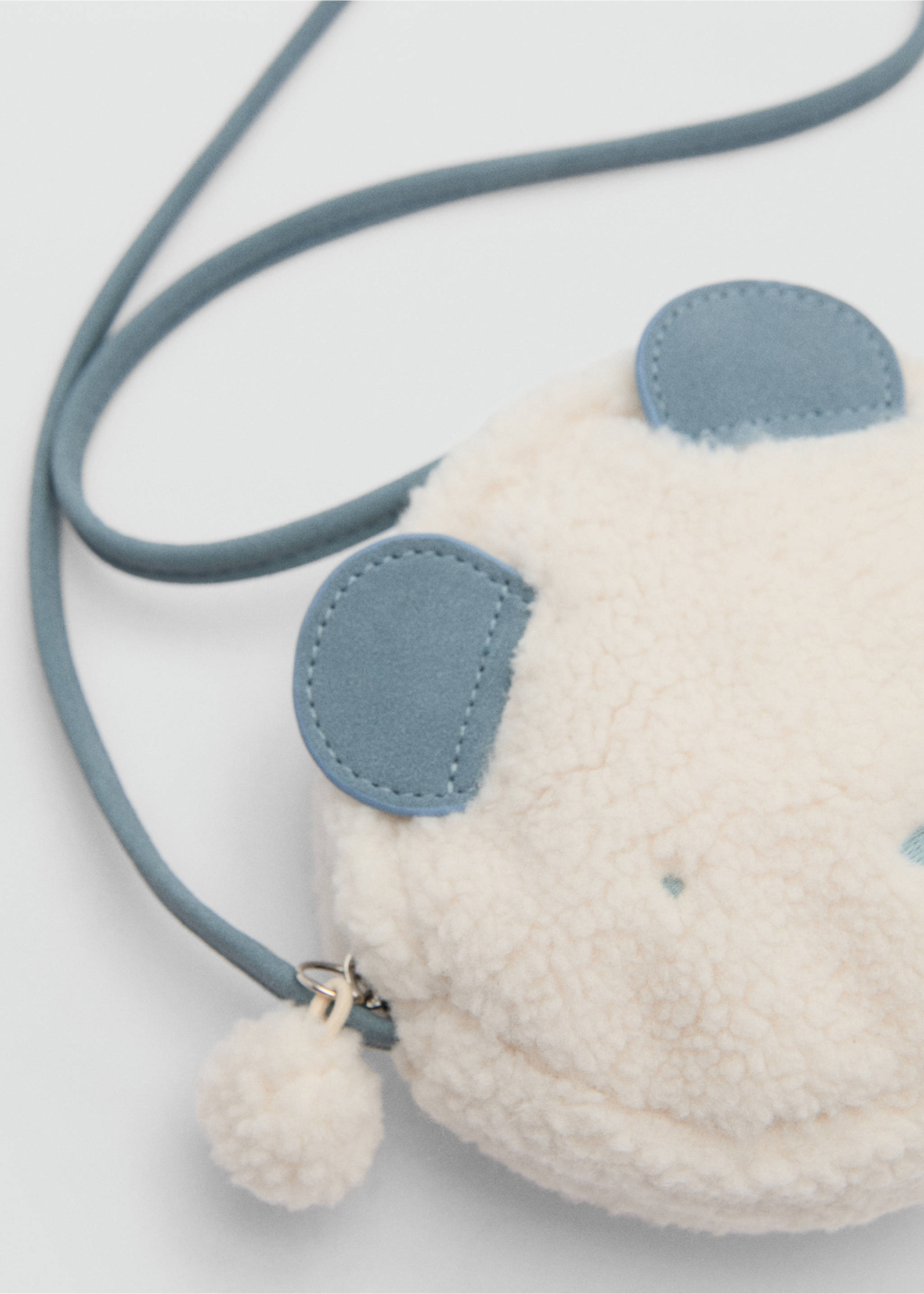 Teddy bear shearling-effect bag - Details of the article 1, Ecru. Ref: 77006010-00.