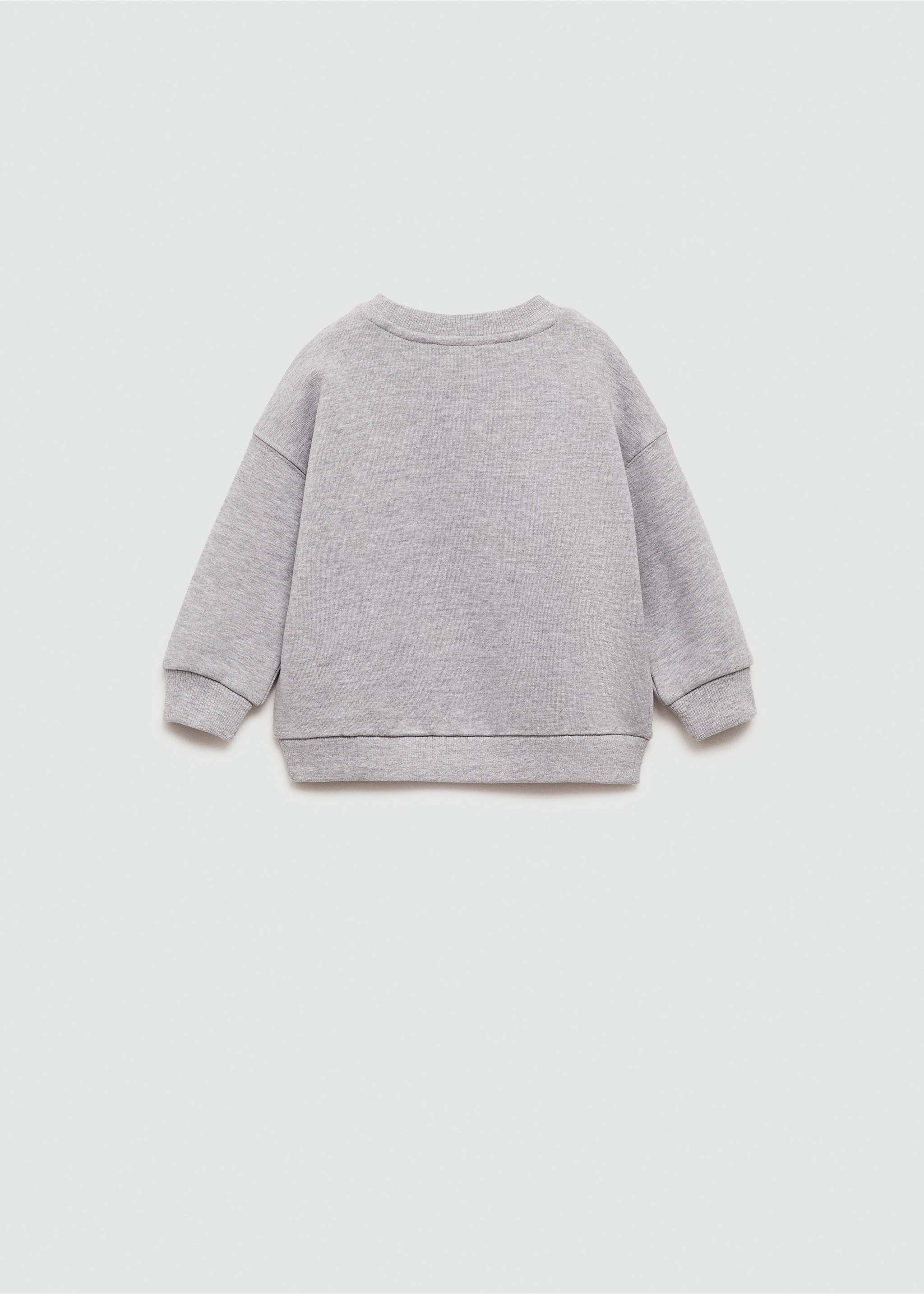Embroidered message sweatshirt - Reverse of the article, Medium Heather Grey. Ref: 77006348-00.