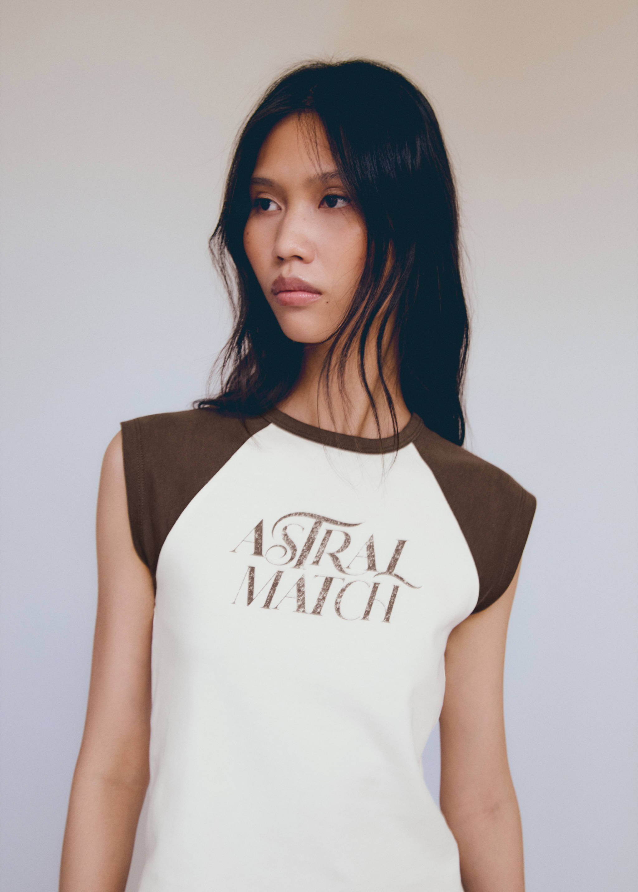 Printed cotton-blend T-shirt - Medium plane