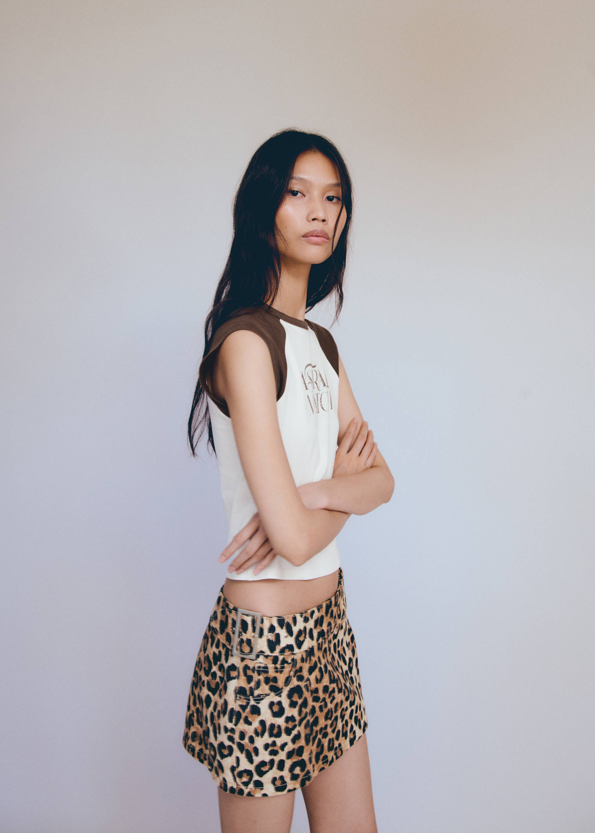 Printed cotton-blend T-shirt - Details of the article 1