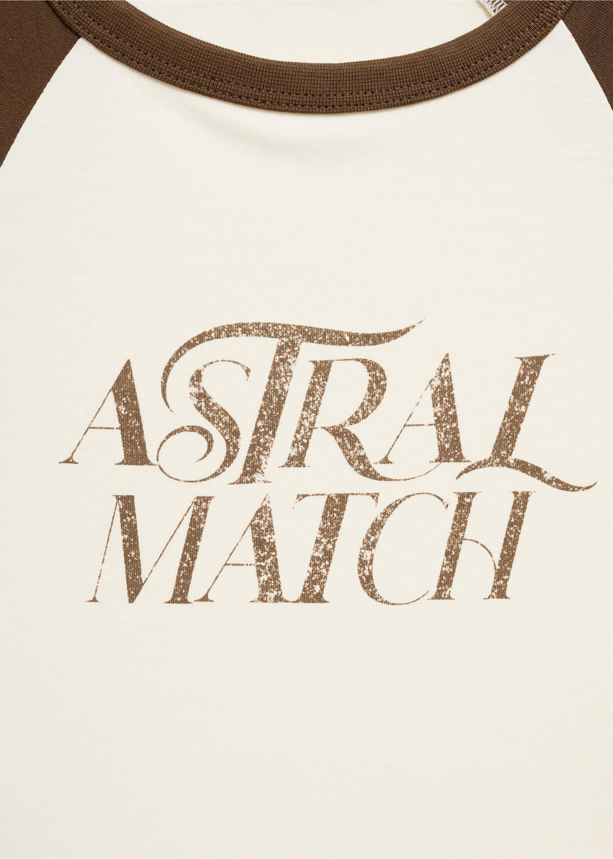 Bedrucktes Baumwoll-T-Shirt - Detail des Artikels 8, Braun. Ref: 77006355-00.