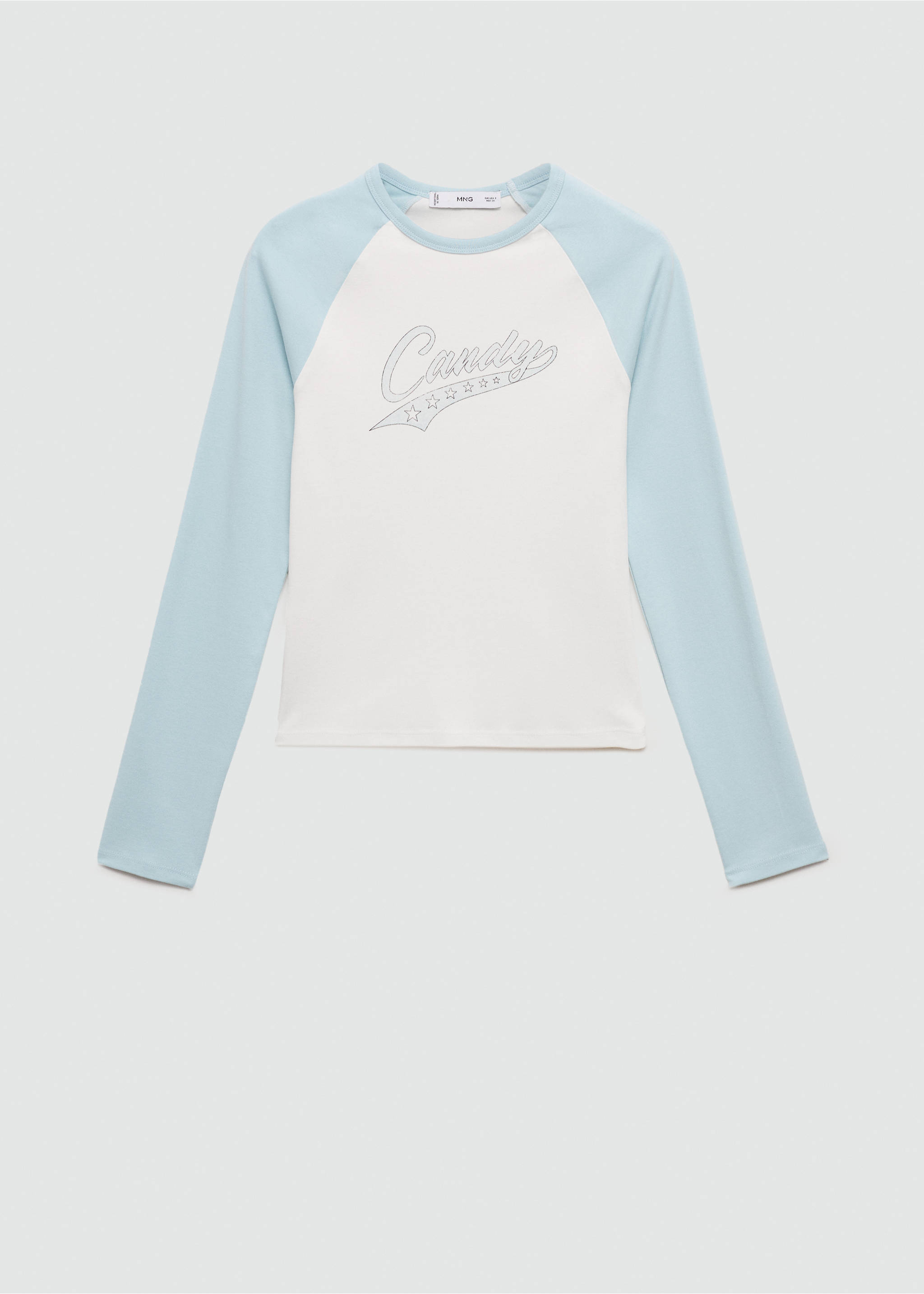 Long-sleeved t-shirt with message - Article without model, White. Ref: 77006356-00.