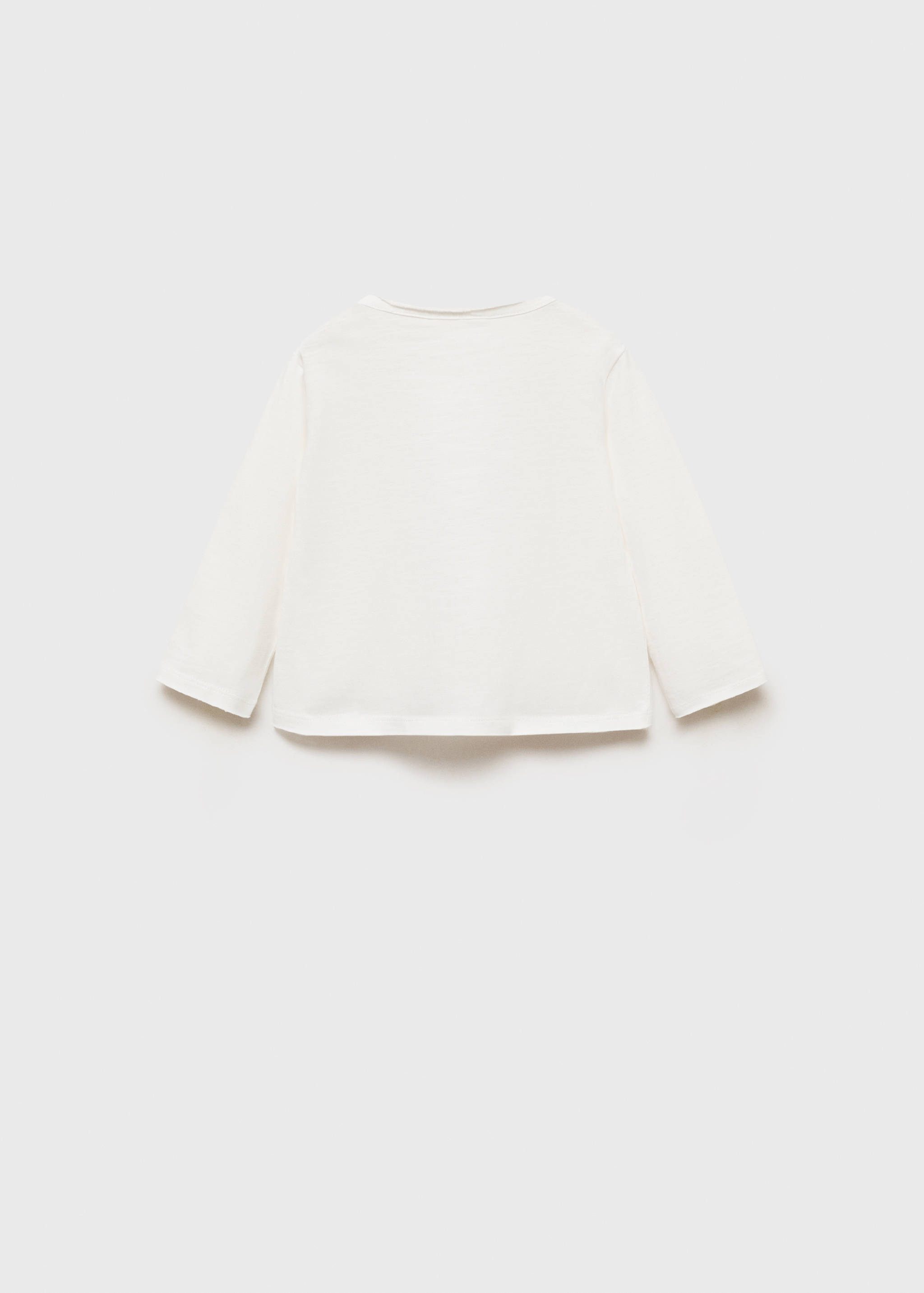 Long-sleeved t-shirt with embossed print - Reverse of the article