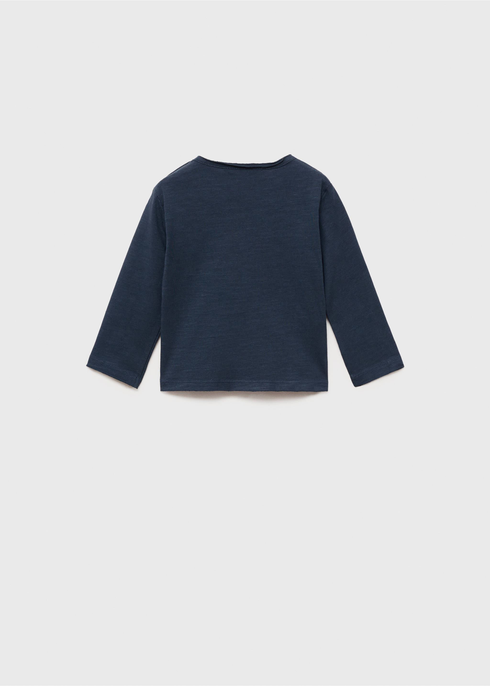 Printed message T-shirt - Reverse of the article, Dark Navy. Ref: 77006361-00.